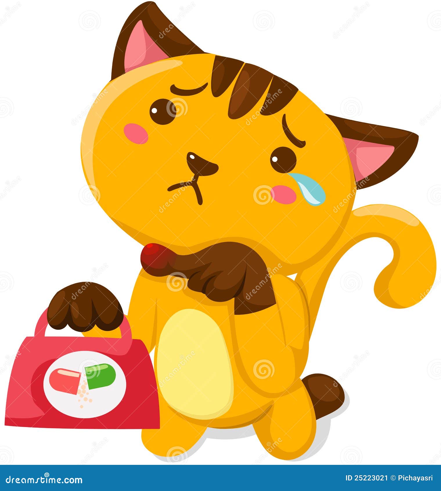 Chat Blesse Illustration De Vecteur Illustration Du Enfants Chat Blesse Illustration De Vecteur Illustration Du Enfants