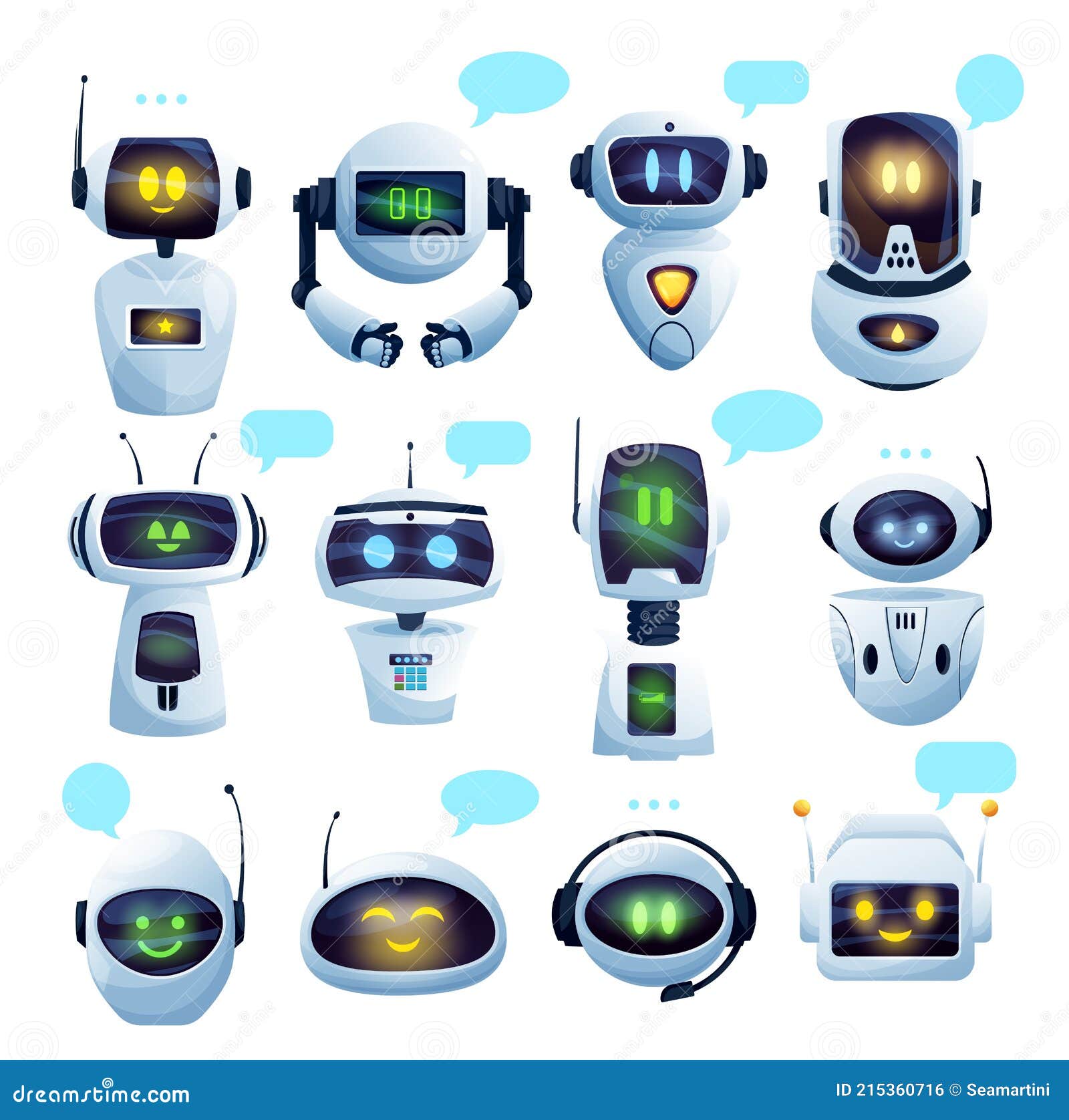 Salón de clases Dictadura musicas Chat Bot O Chatbot Robot Dibujos Animados Personajes Ilustración del Vector  - Ilustración de operador, futurista: 215360716