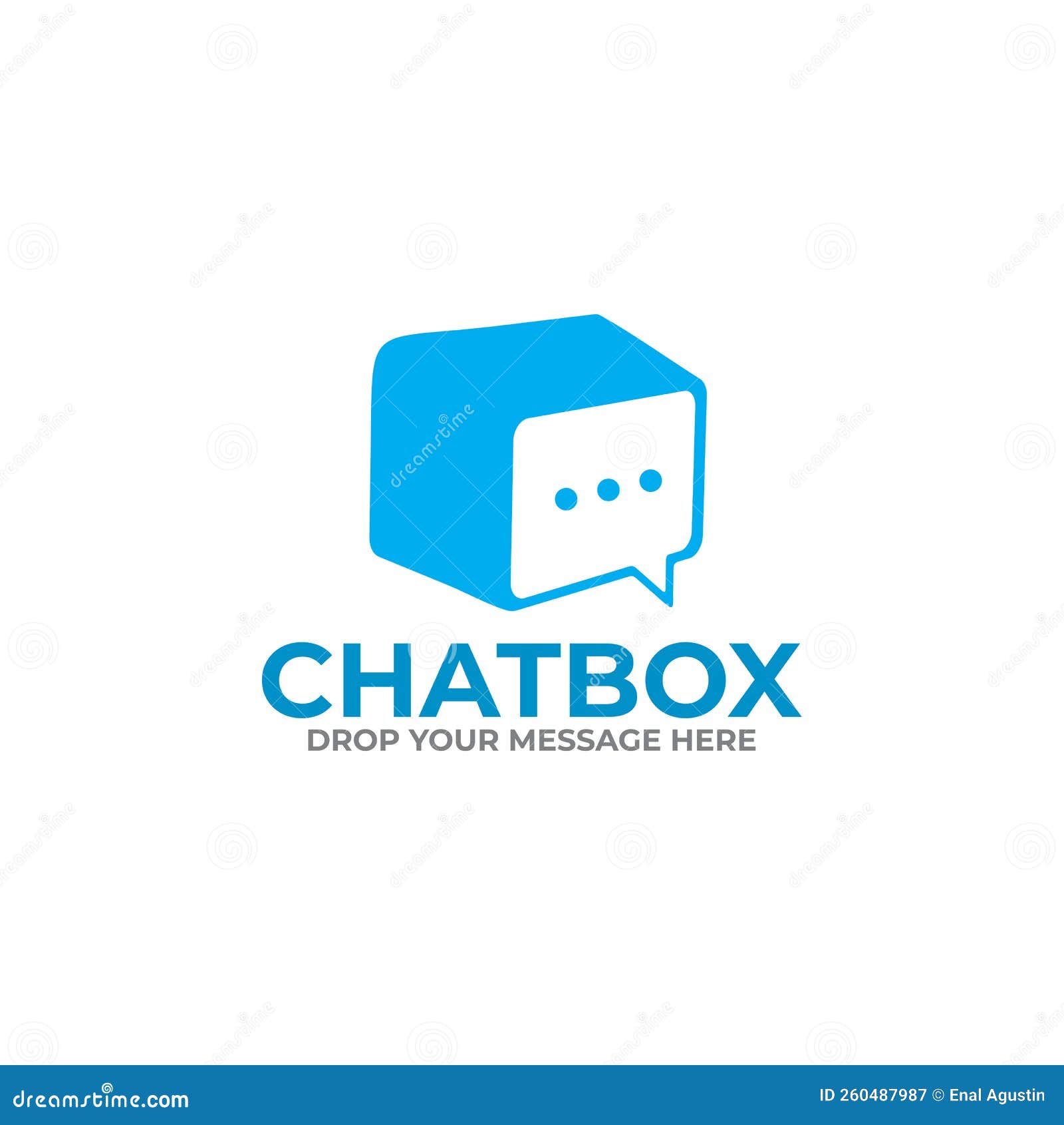 Chat box app logo design stock vector. Illustration of cloud 260487987