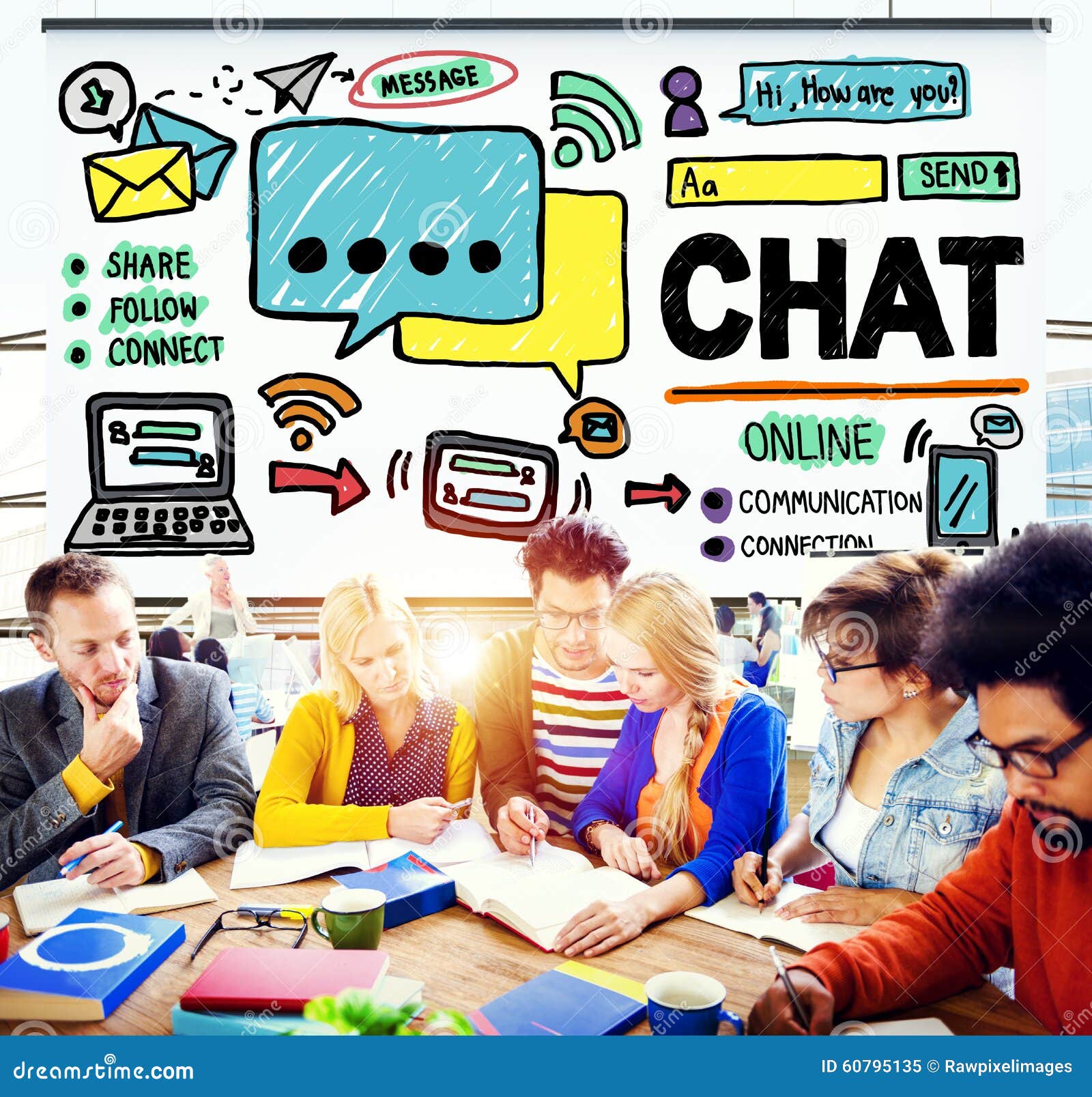 Chat Chatting Communication Social Media Concept Stock Image