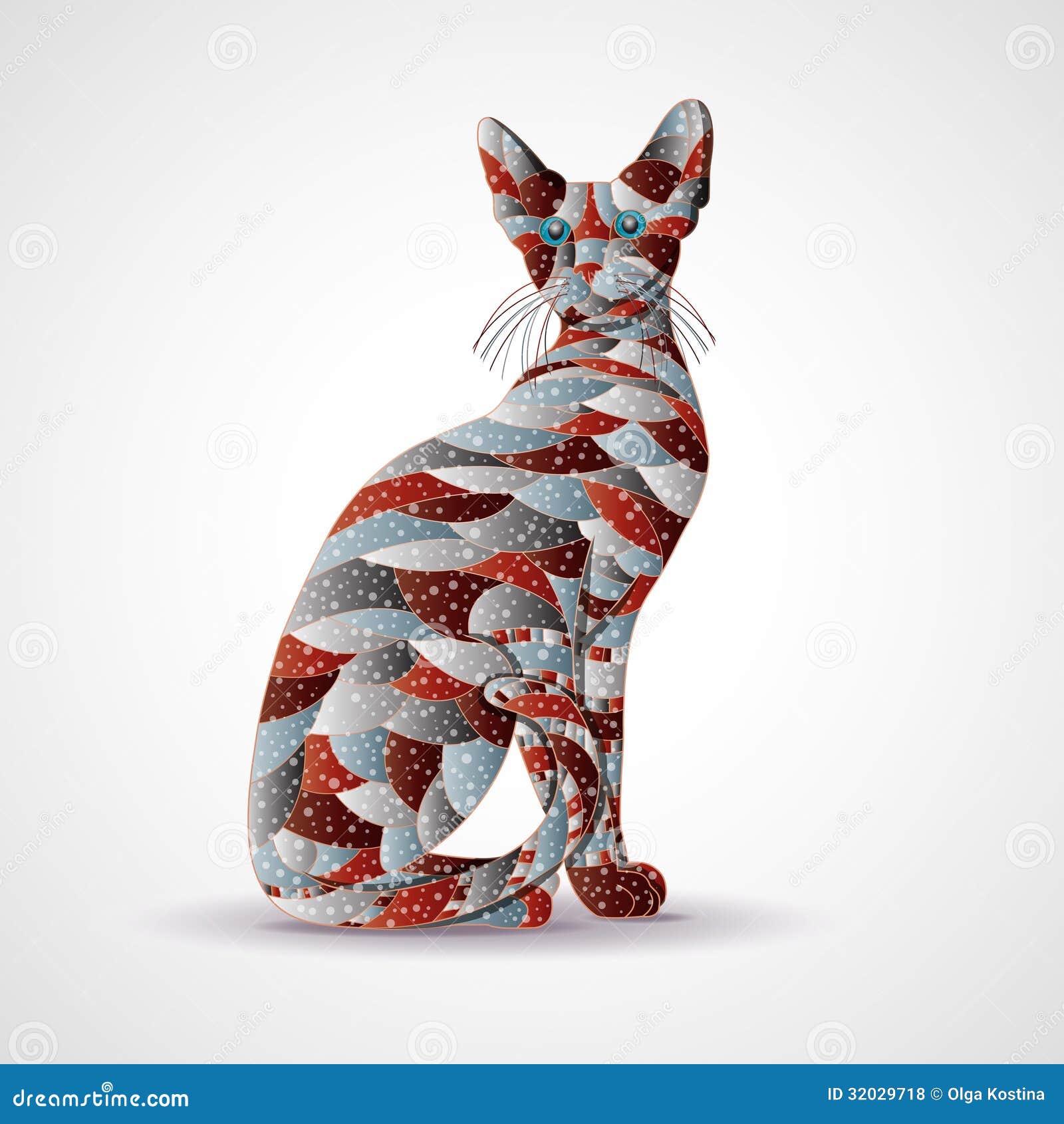Chat Colore Abstrait Illustration Stock Illustration Du Decoration