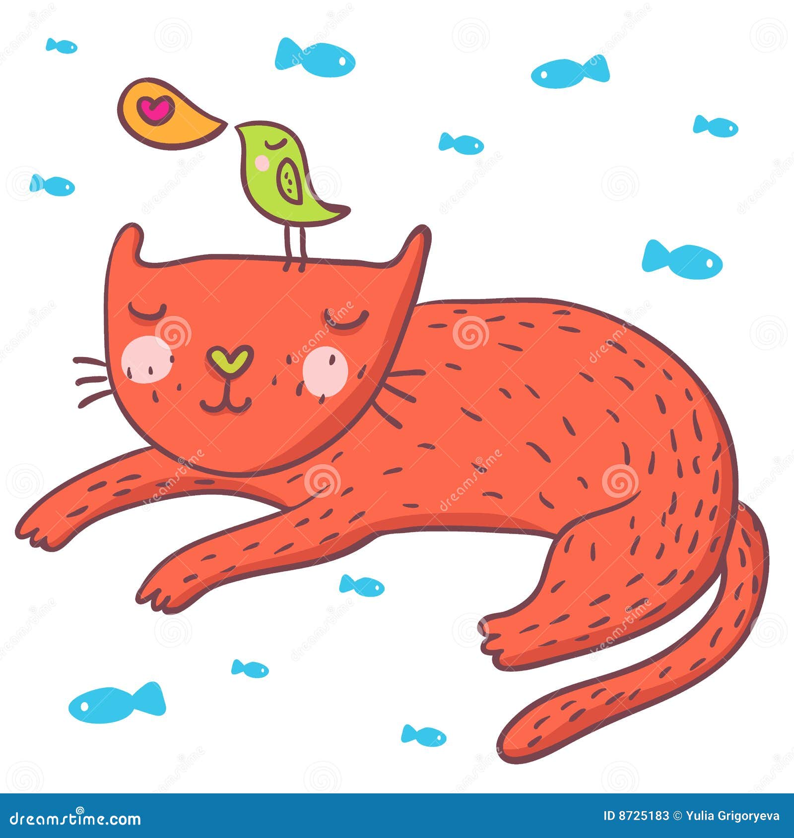 photos stock chat de dessin anim d oiseau mignon image