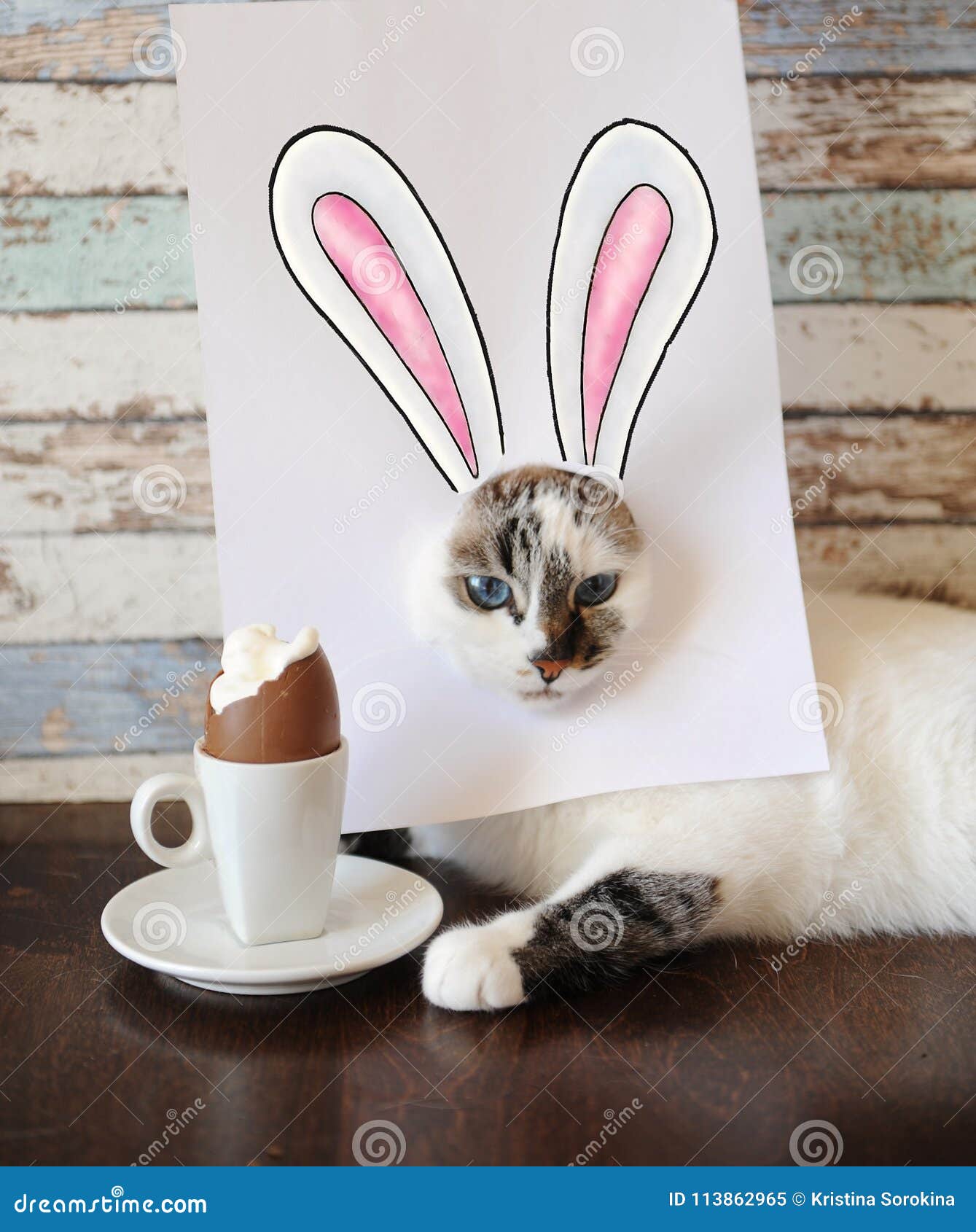 Oreilles de lapin en chocolat blanc