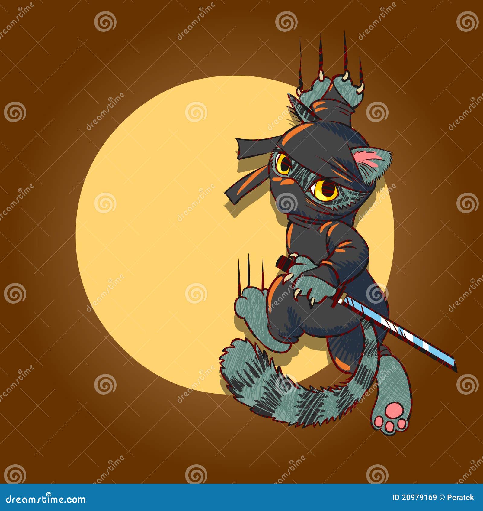 Chat De Ninja Illustration Stock Illustration Du Animal Chat De Ninja Illustration Stock Illustration Du Animal