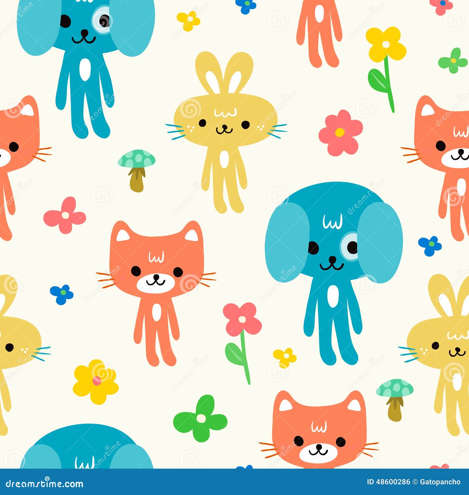 Chat Et Chien Et Lapin Illustration Stock Illustration Du