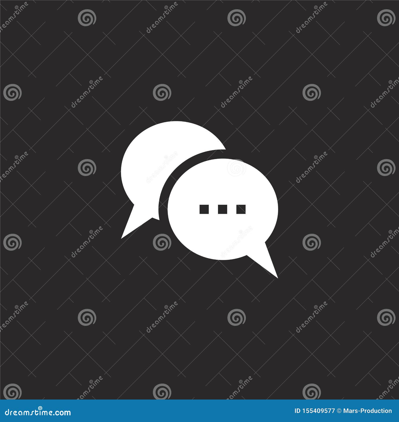 chat icon. filled chat icon for website  and mobile, app development. chat icon from filled dialogue assests collection