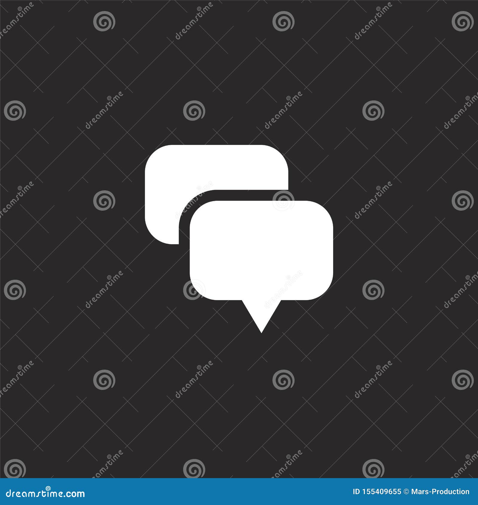chat icon. filled chat icon for website  and mobile, app development. chat icon from filled dialogue assests collection