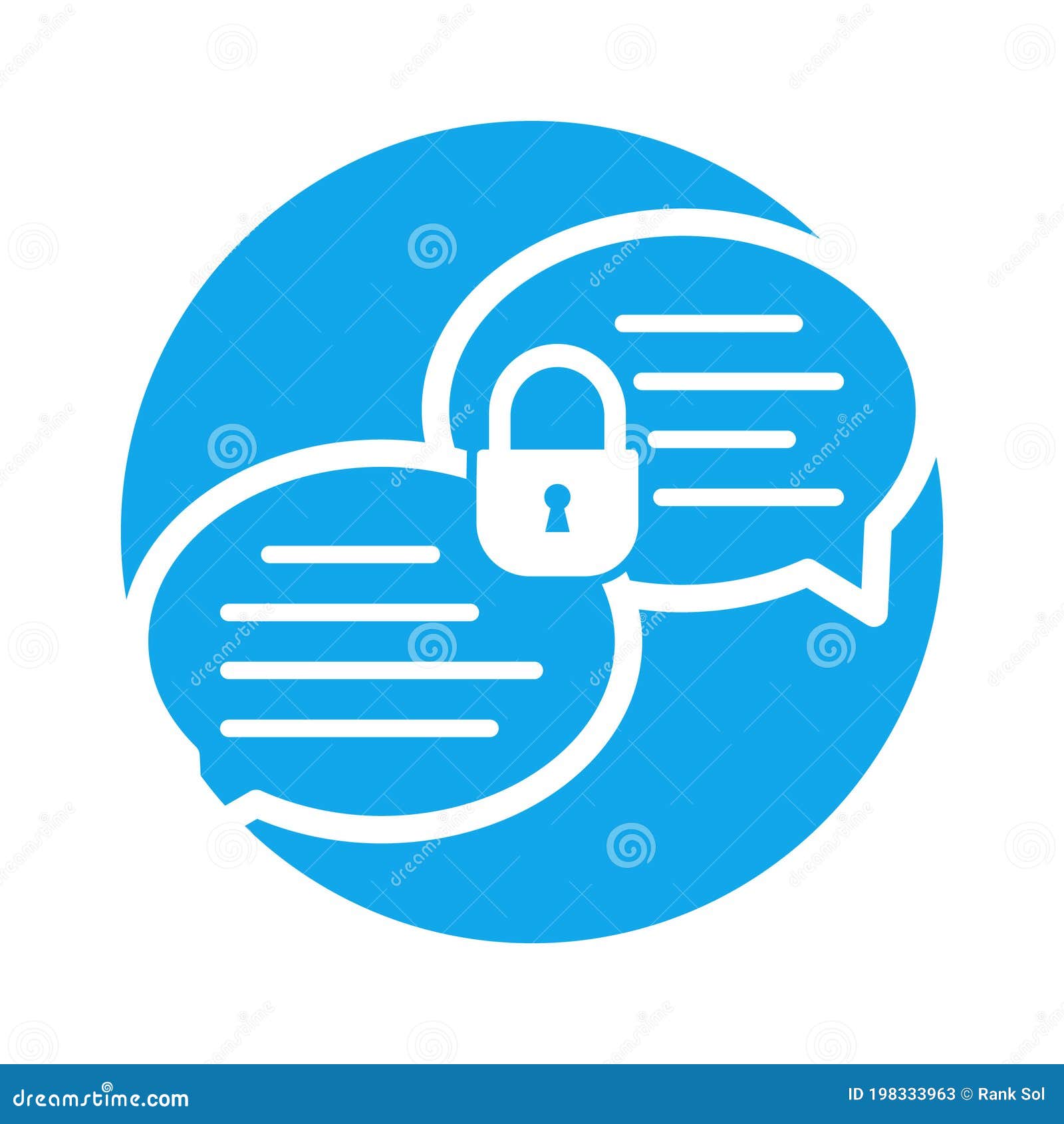 chat lock glyph background  icon which can easily modify or edit