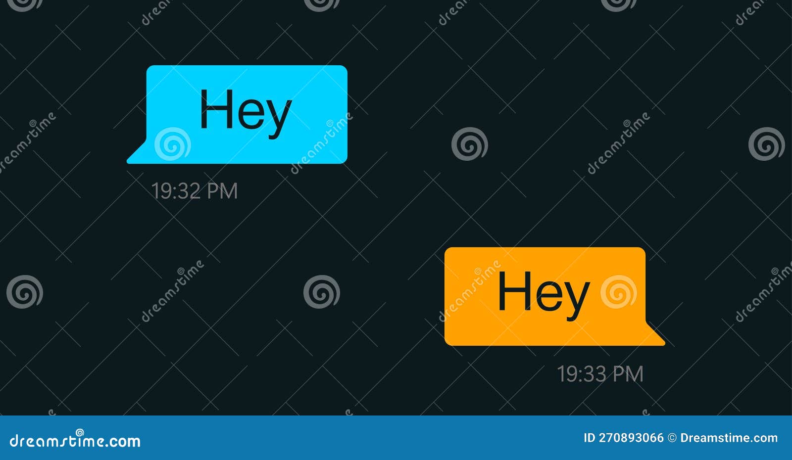 chat message bubble of gay dating app messenger,  screen interface. hey message in gay chat application, speech bubbles with