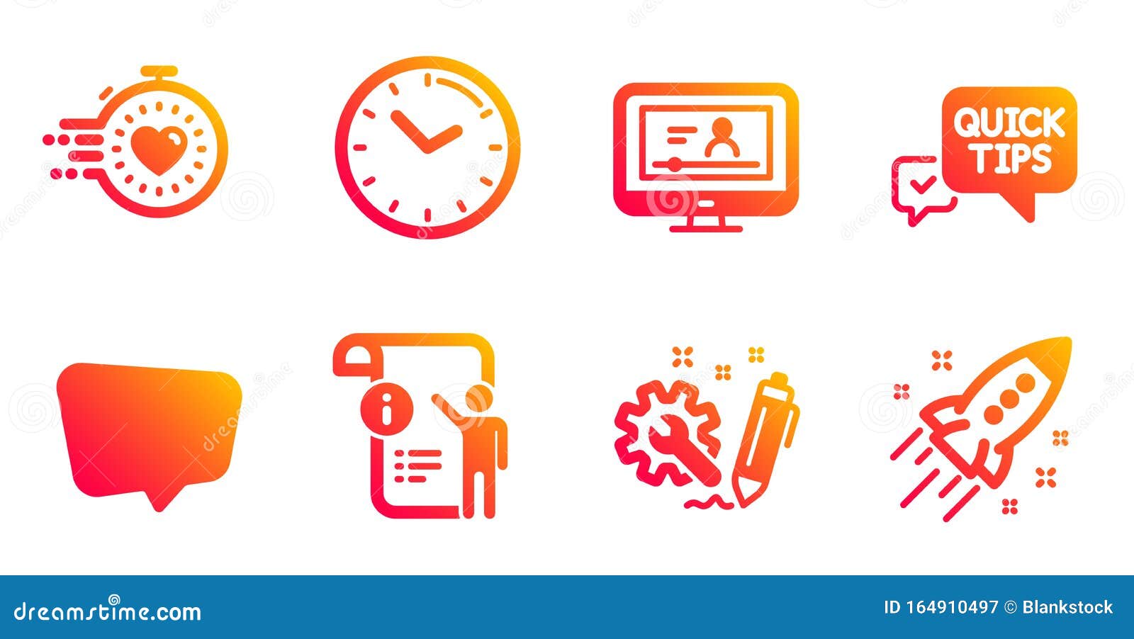 Chat Message Manual Doc And Time Icons Set Online Video Quick Tips And Engineering Signs Vector Stock Vector Illustration Of Quickstart Minute