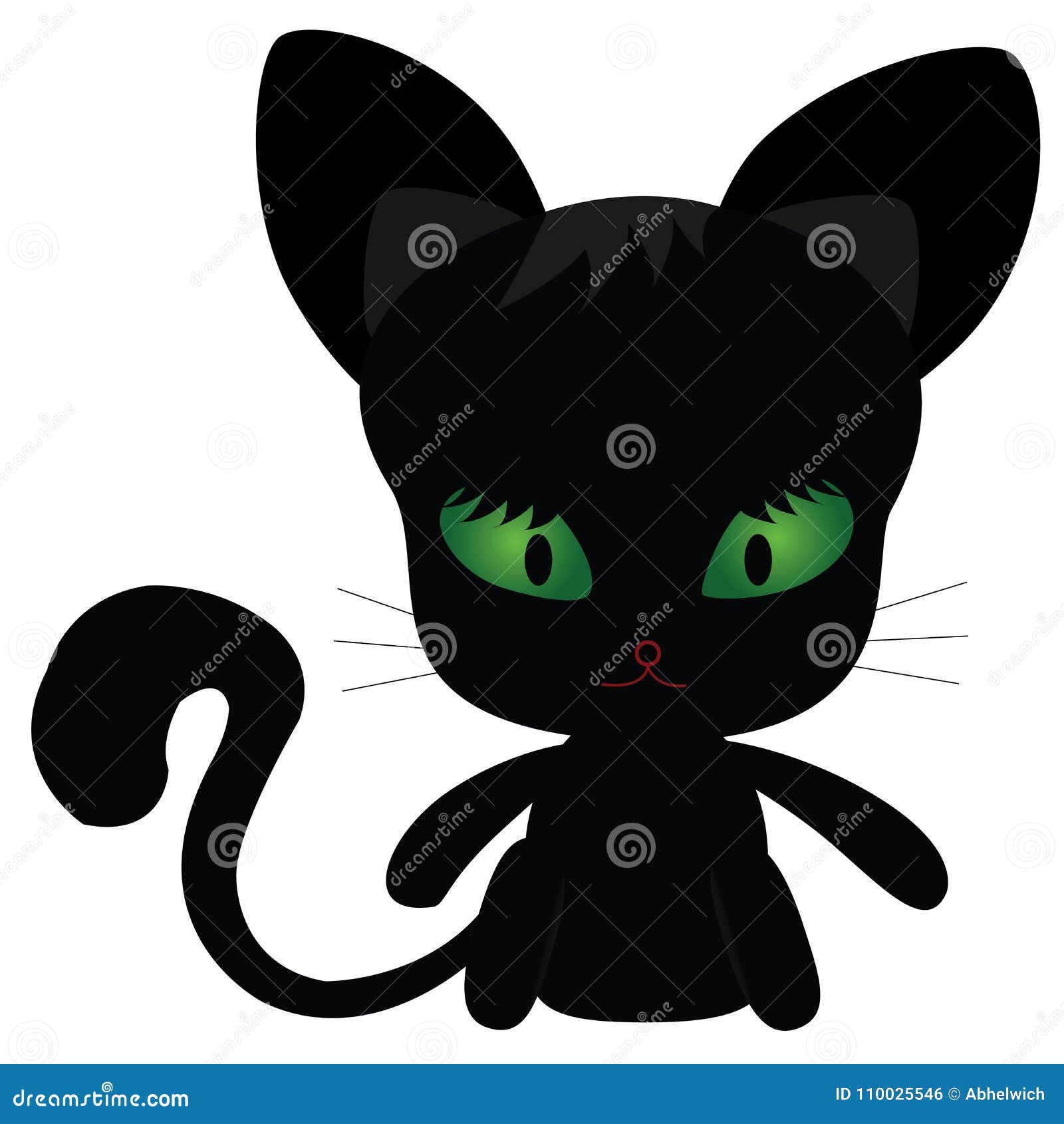 Chat Noir Avec De Grands Yeux Verts Illustration Stock Illustration Du Chat Chaton Chat Noir Avec De Grands Yeux Verts Illustration Stock Illustration Du Chat Chaton