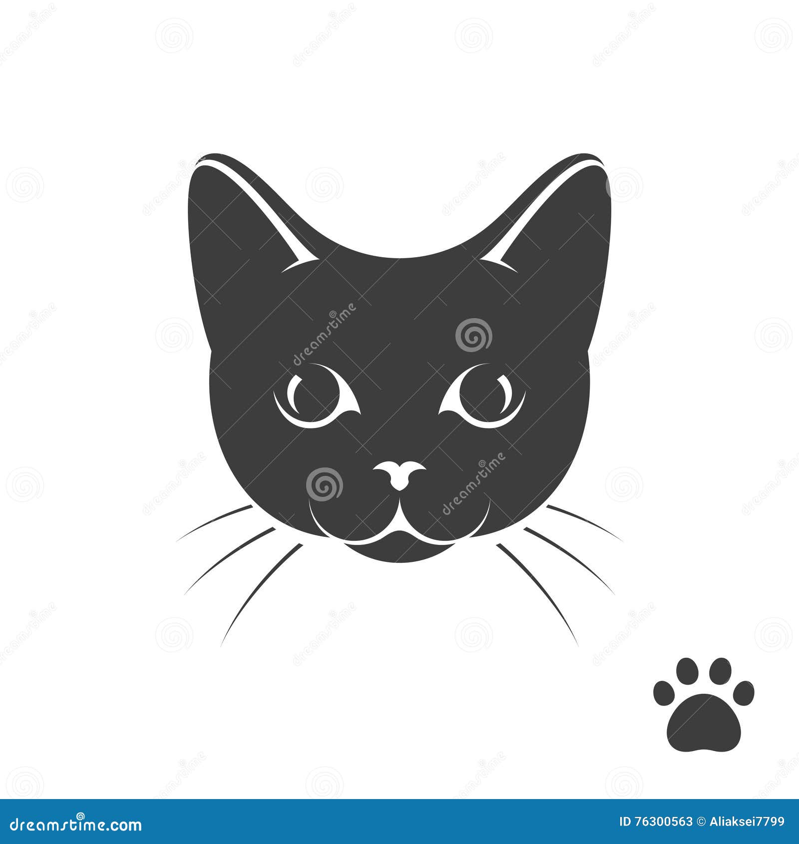 Chat Noir Avec La Copie De Patte Illustration De Vecteur Illustration Du Chat Avec Chat Noir Avec La Copie De Patte Illustration De Vecteur Illustration Du Chat Avec