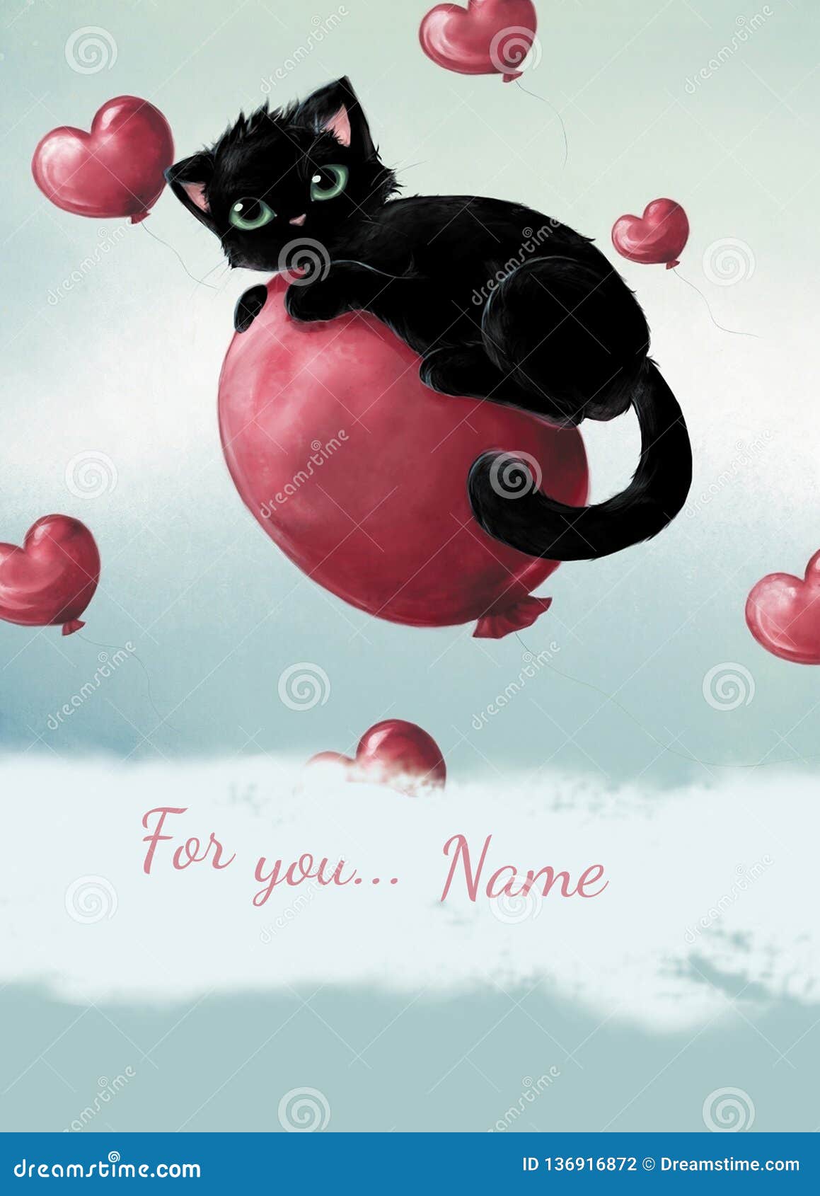 Chat Noir De Saint Valentin Heureuse Au Coeur Illustration Stock Illustration Du Postcard Chats Chat Noir De Saint Valentin Heureuse Au Coeur Illustration Stock Illustration Du Postcard Chats