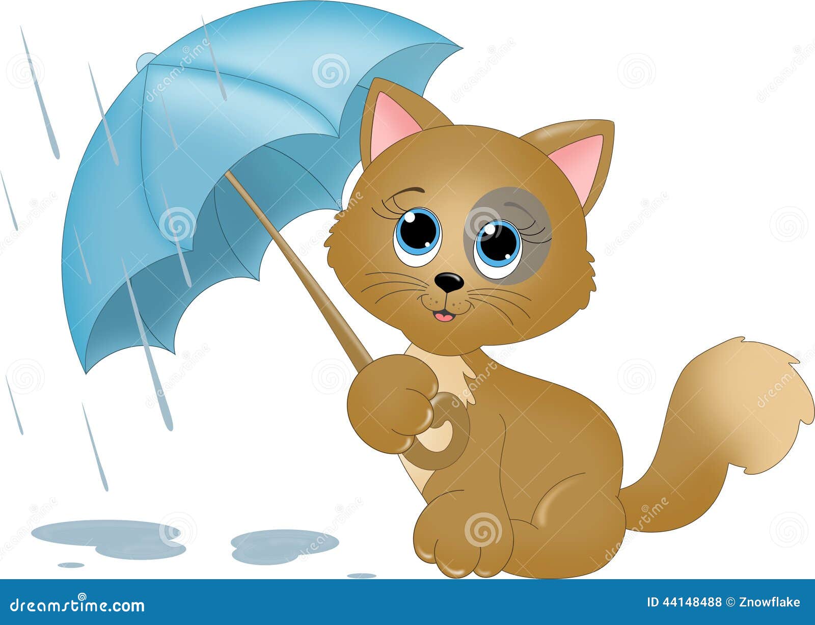 Chat Sous La Pluie Illustration Stock Illustration Du Dessin Chat Sous La Pluie Illustration Stock Illustration Du Dessin