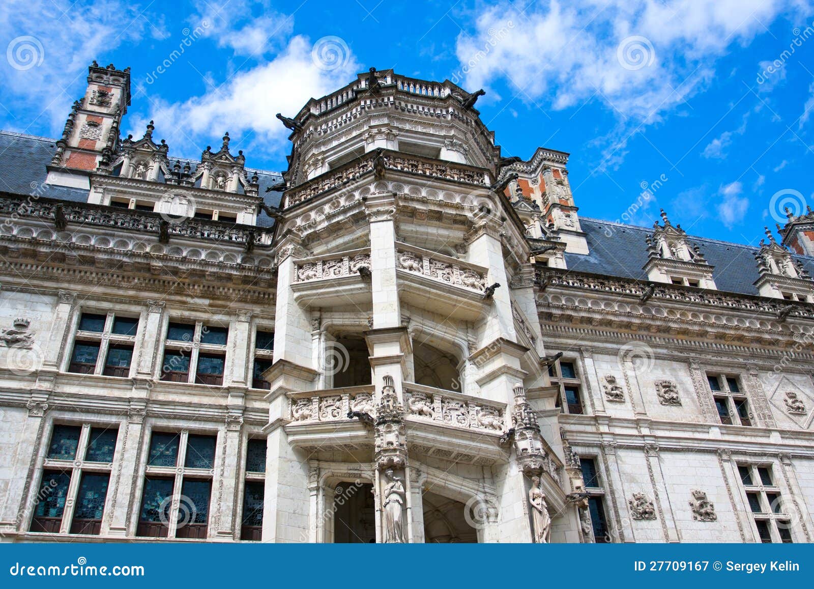 Chateau De Blois. Part of Famous Spiral Staircase Stock Image Image
