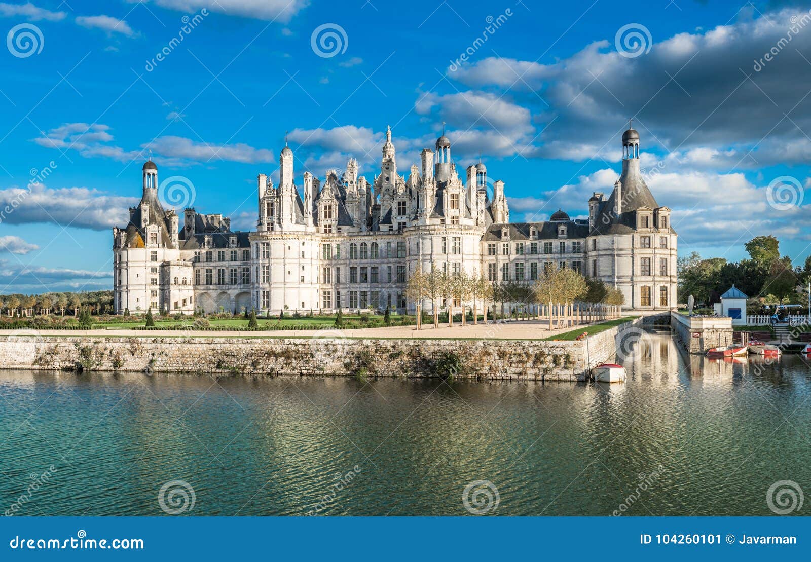 chateau de chambord, the largest castle in the loire valley, france