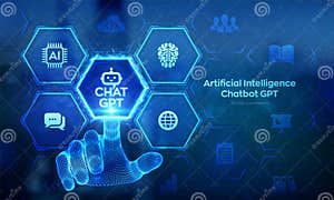 ChatGPT Chat GPT Chatbot With AI Artificial Intelligence Stock Vector 