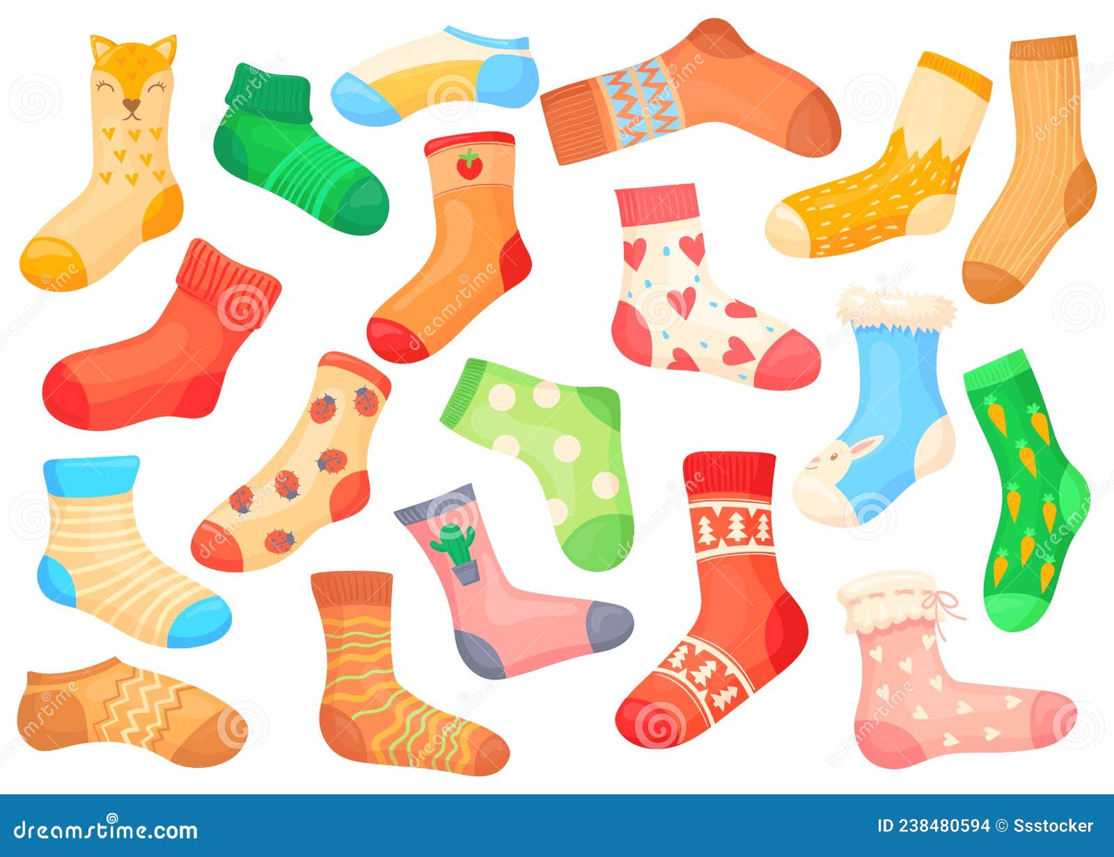 Chaussettes En Laine De Dessin Animé. Paire Rayures Enfants Chaussettes Hiver  Chaud Rayé Enfant Chaussette Laine Laine Laine Laine Illustration de  Vecteur - Illustration du paire, dessin: 238480594