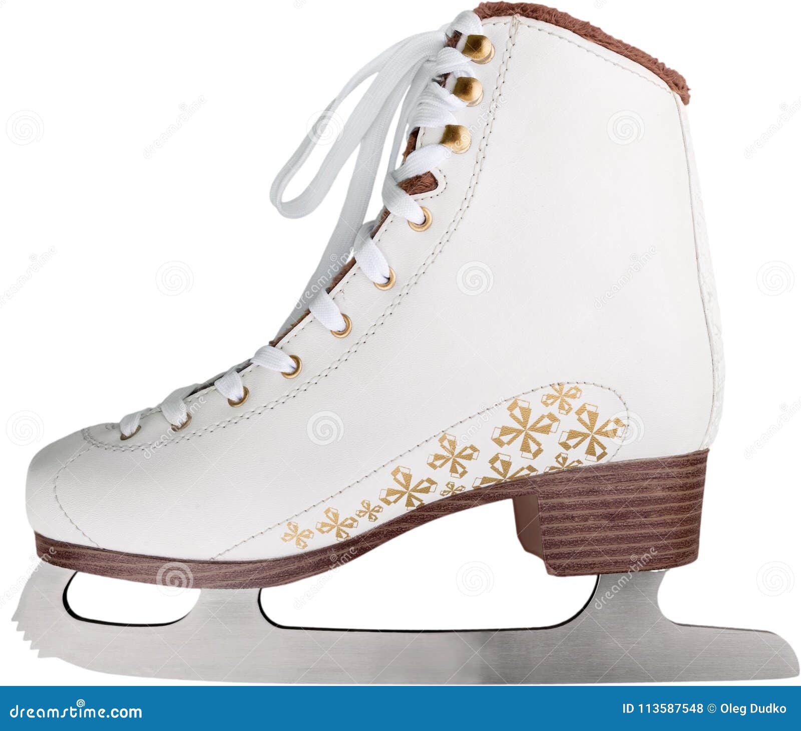 Chaussure De Patin De Glace De Vintage D'isolement Sur Le Blanc Photo stock  - Image du hockey, vêtement: 113587548