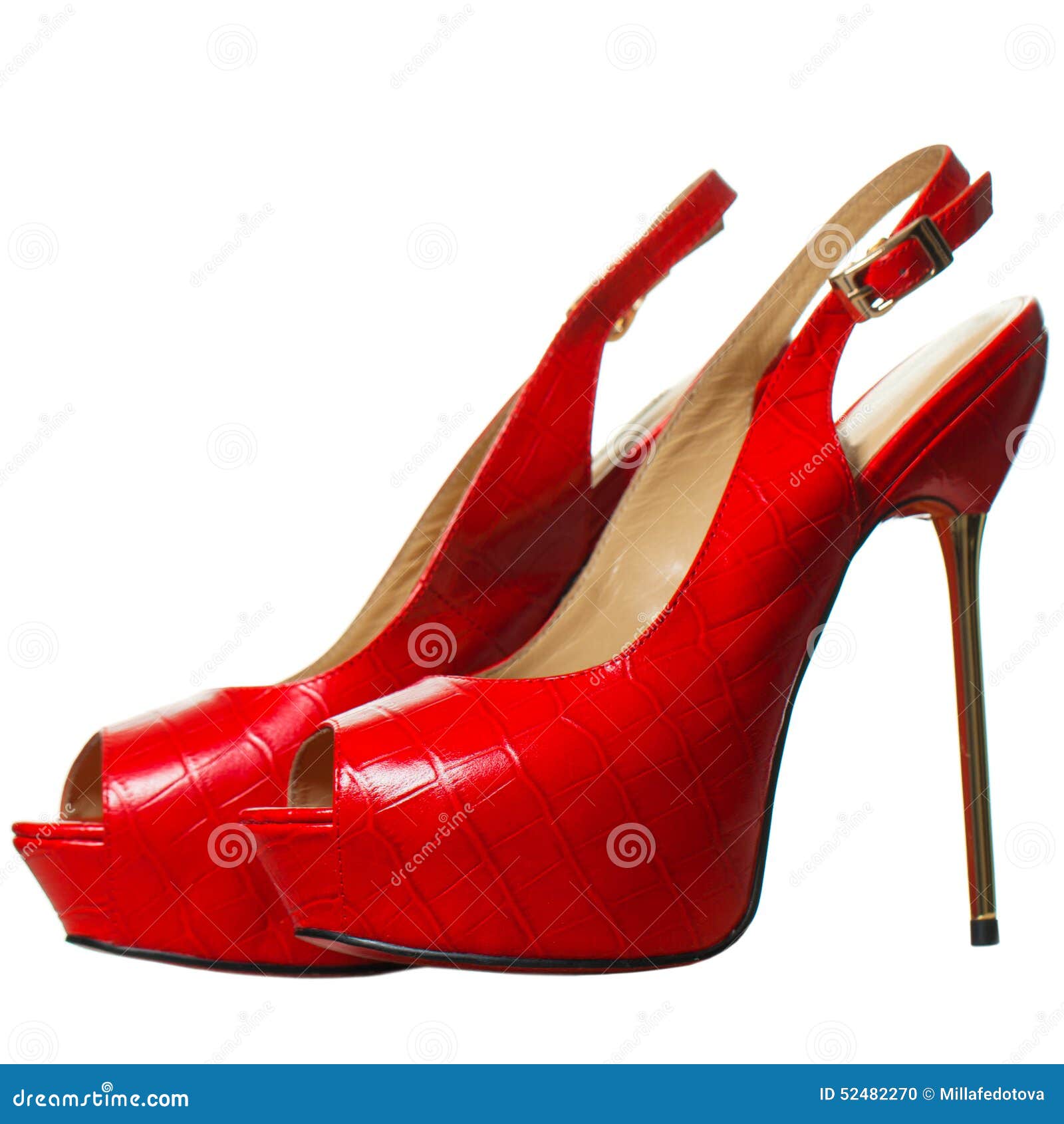 Chaussures De Rouge De Talons Hauts Photo stock Image du couleur, rouge 52482270