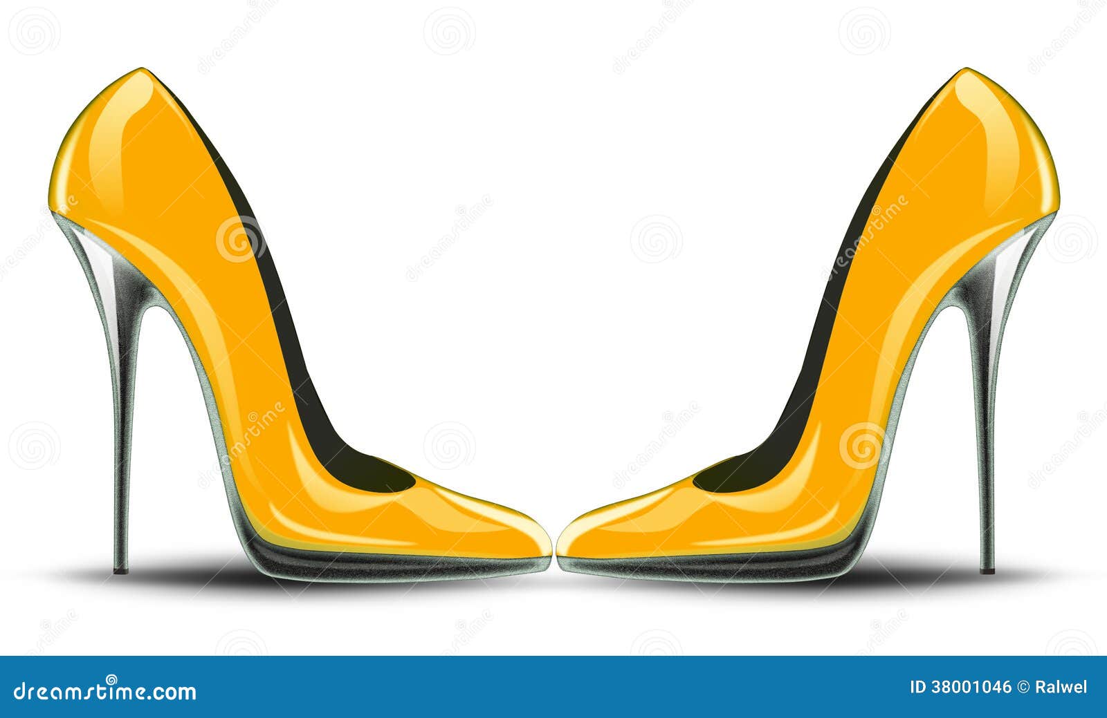 chaussure jaune talon