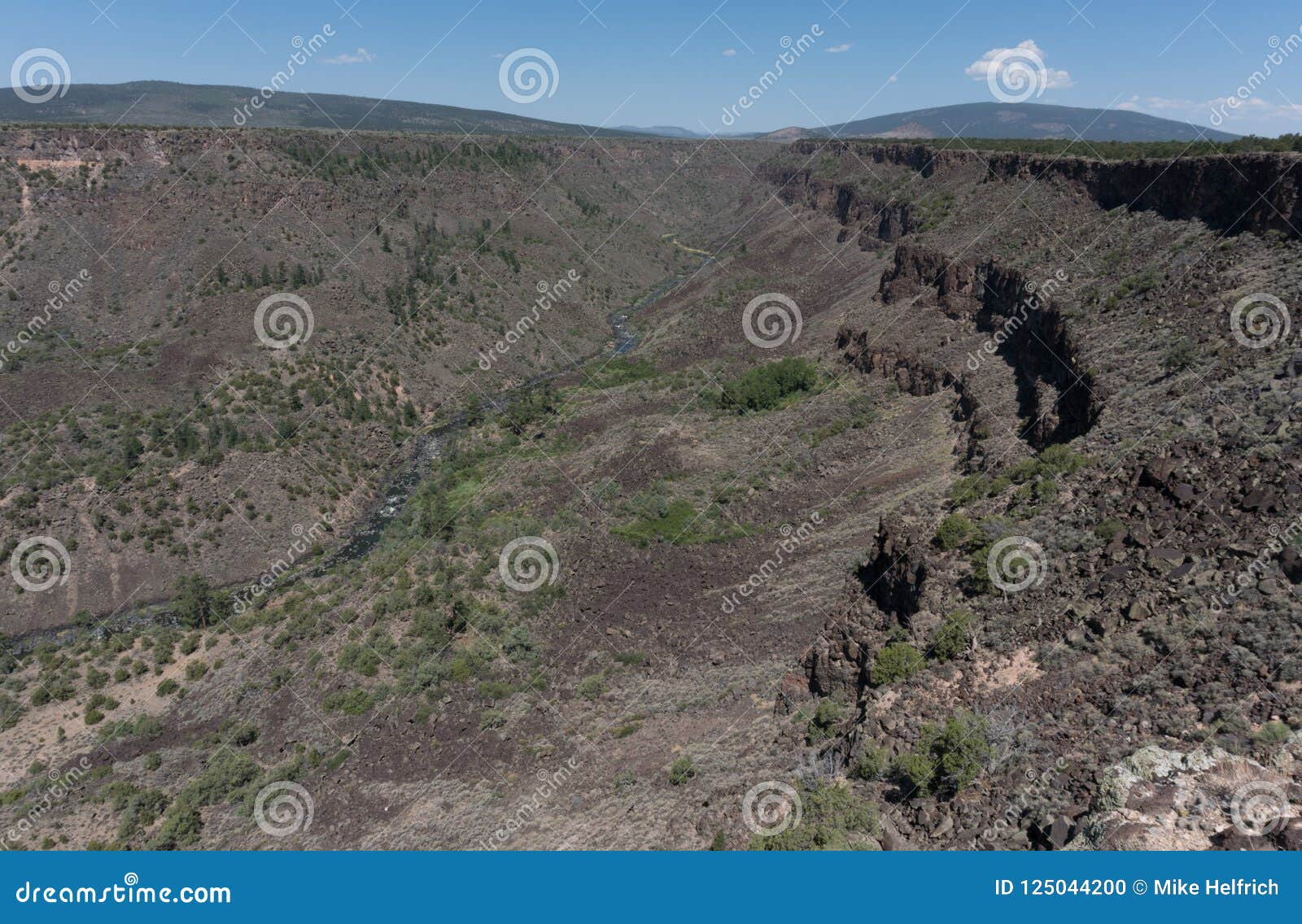 Horizontal of the Chawalauna overlook in New Mexico. The Chawalauna overlook gives a wonderful view of the Rio Grande Gorge in northern New Mexico.