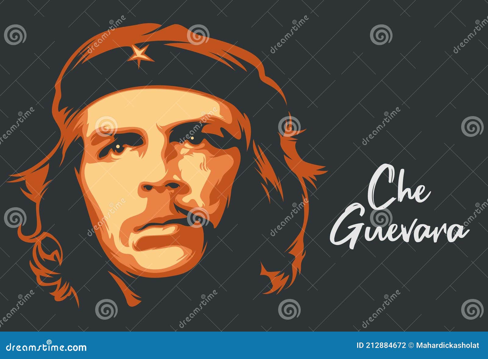 Che Guevara Line Art Portrait Vector Illustration Template ...