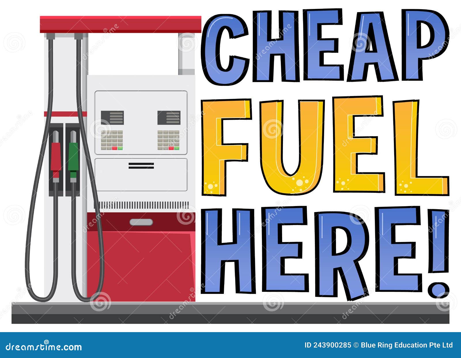 Cheap Fuel Here Font Logo Design Stock Vector Illustration of vector
