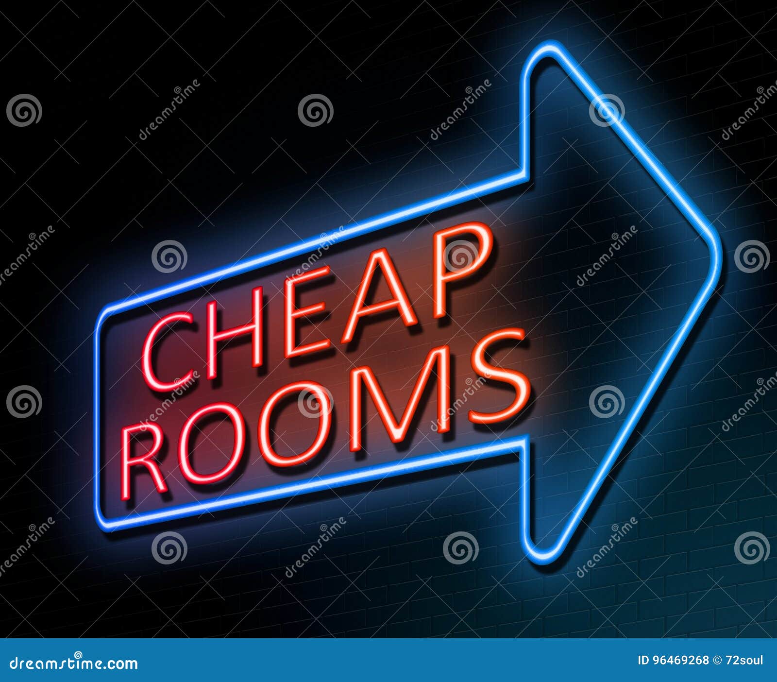 cheap rooms concept.