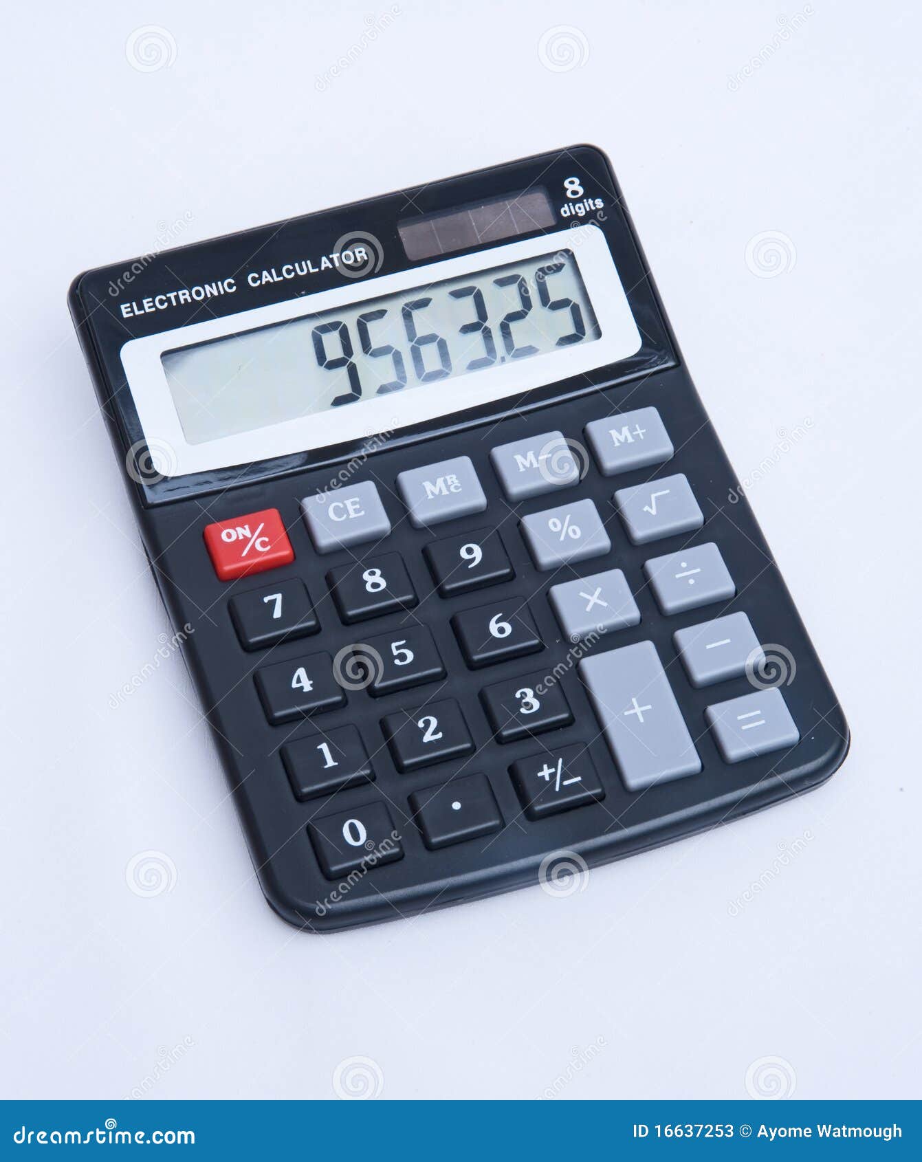 cheap solar powered electronic calculator.