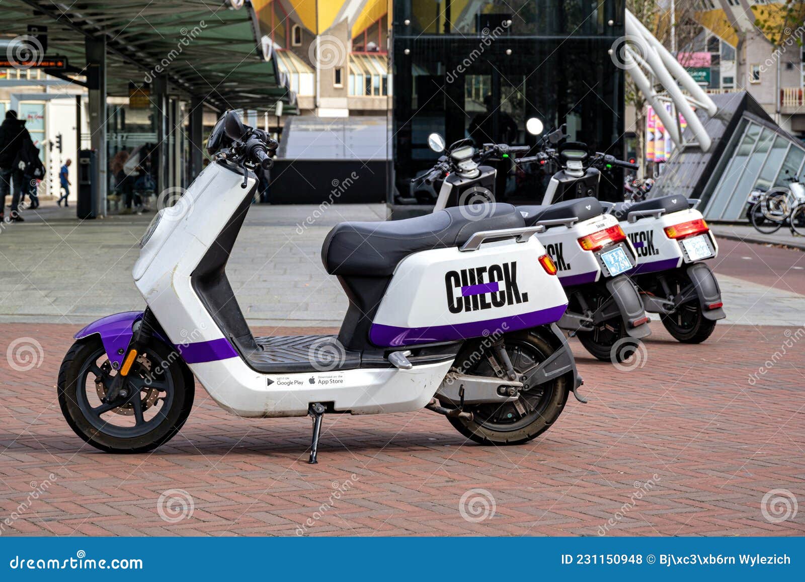 CHECK eScooter editorial stock photo. Image of hire 231150948