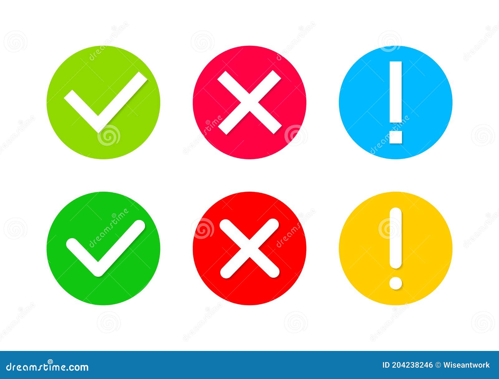 Premium Vector  Set of correct and wrong botton icon. icon design