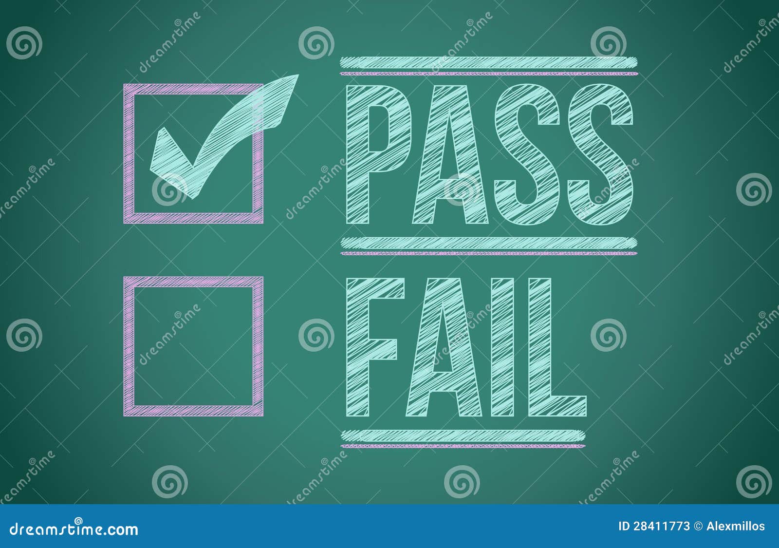 Check Mark for Pass Selection Stock Illustration Illustration of