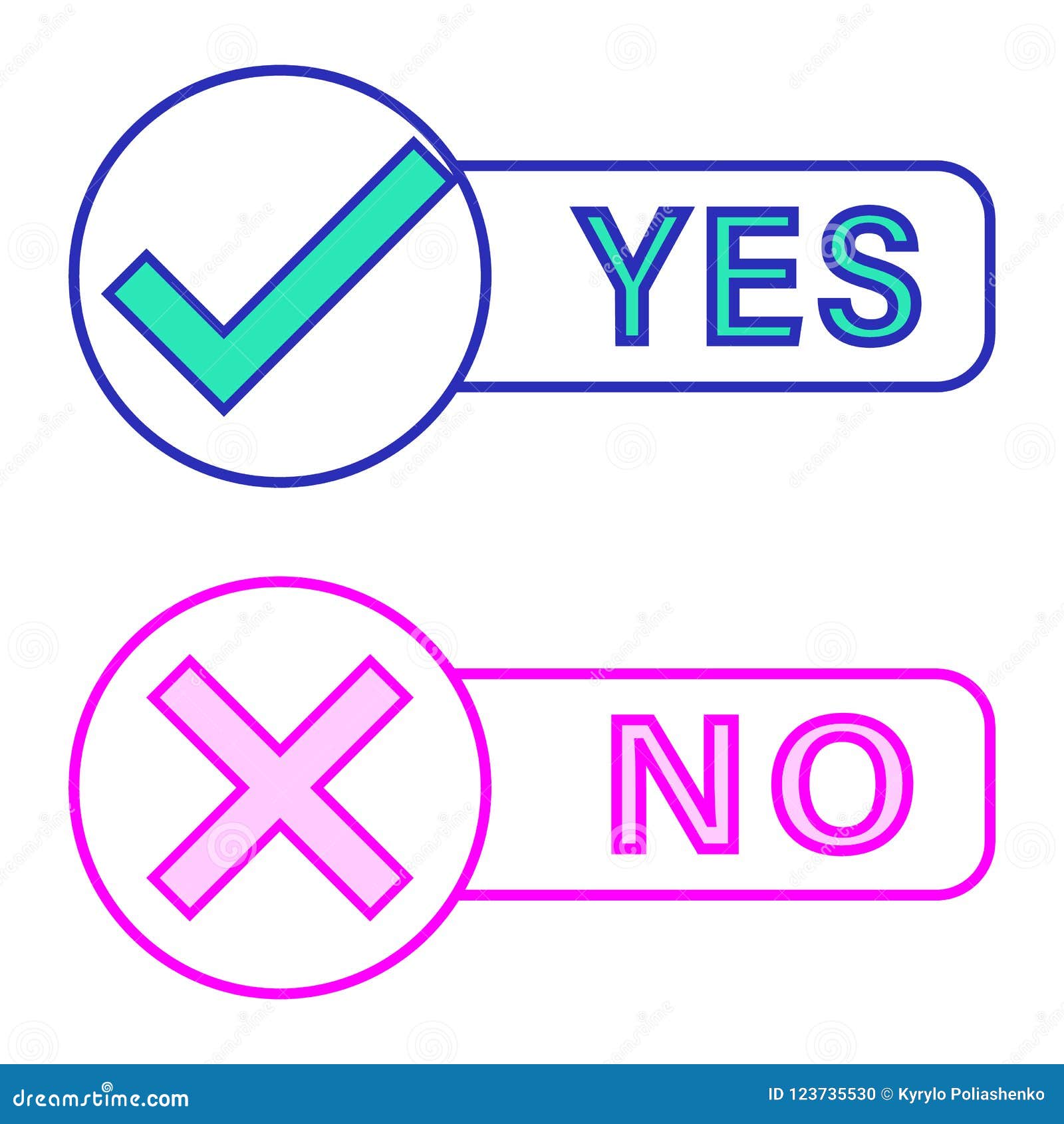 check marks yes and