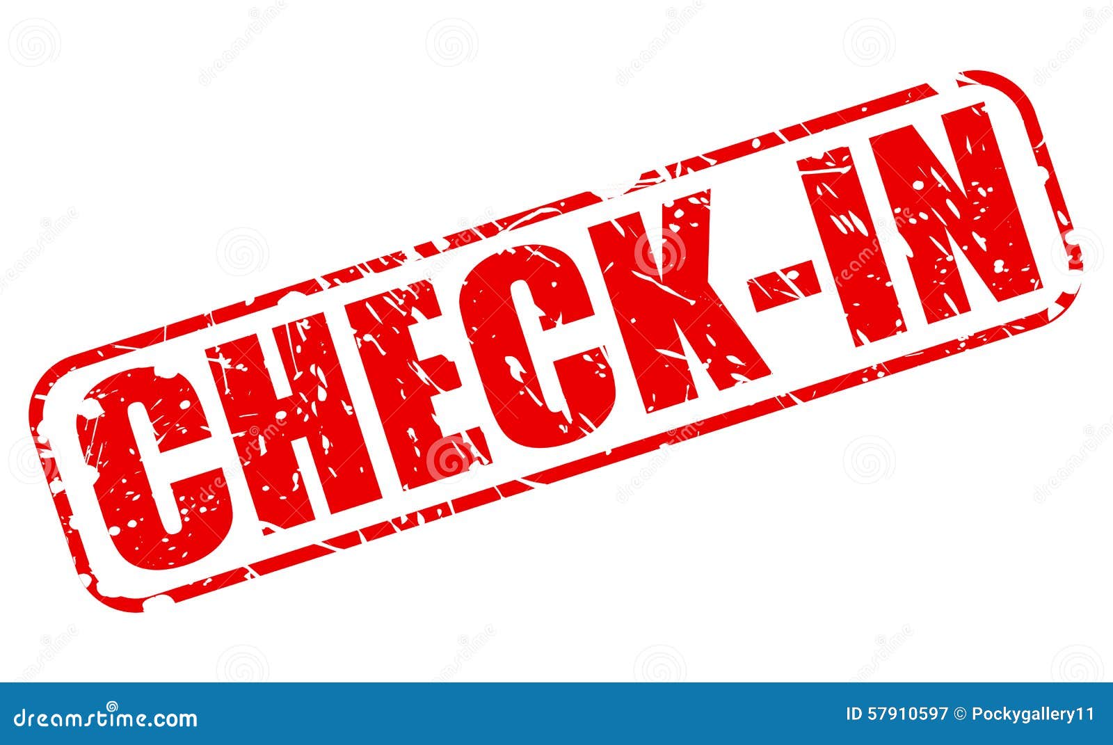 CHECKin red stamp text stock illustration. Illustration of rubber