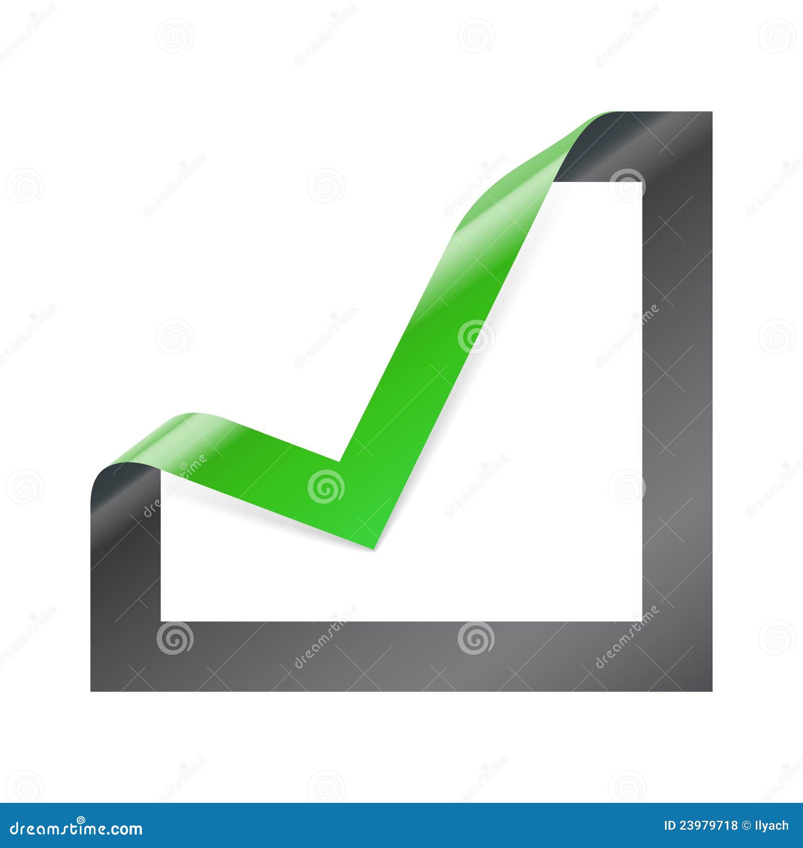 checkbox icon with angle folded