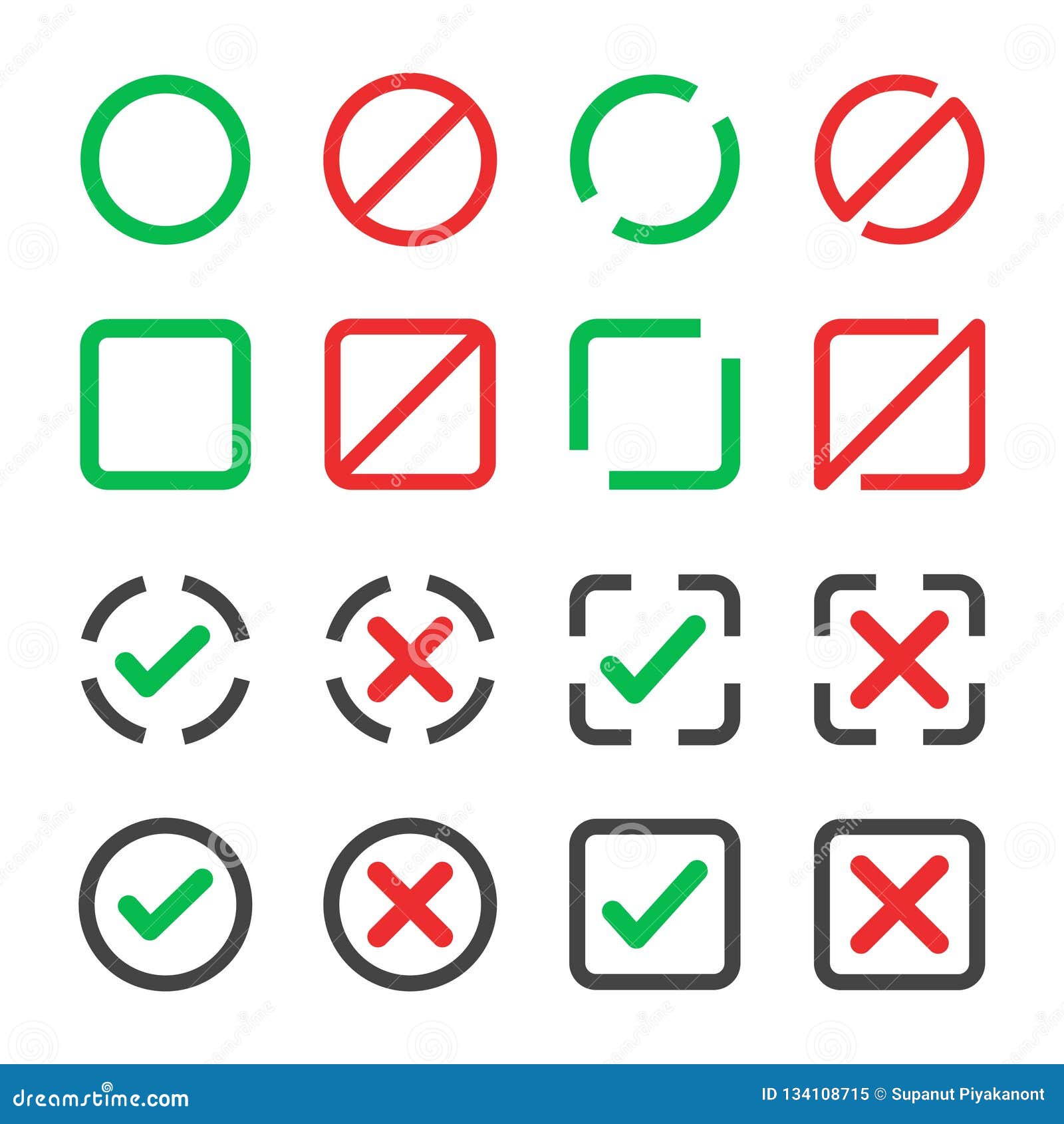 checkbox icon set