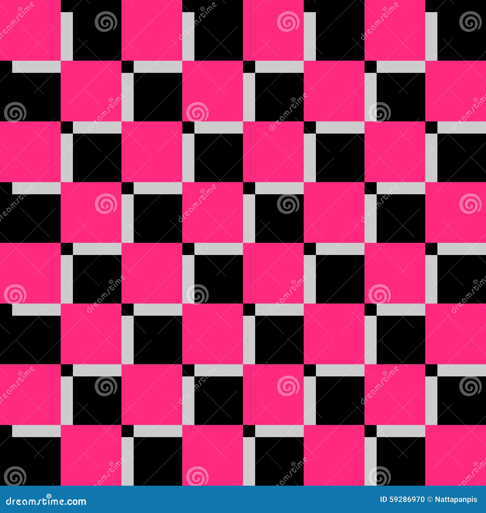 Checkerboard Black And Pink Background Stock Illustration 59286970