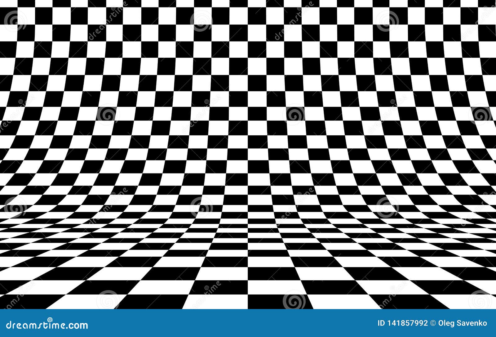 checkerboard curved background empty in perspective,  .