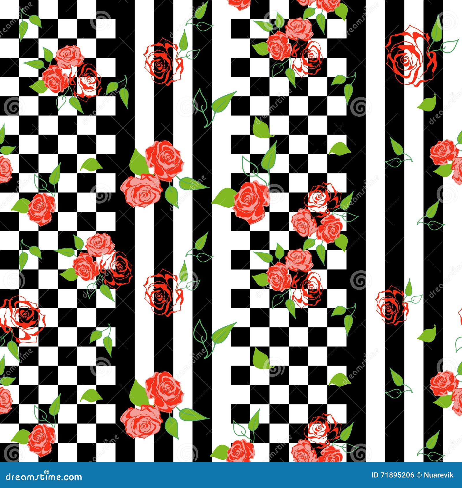 Checkerboard Seamless Pattern With 