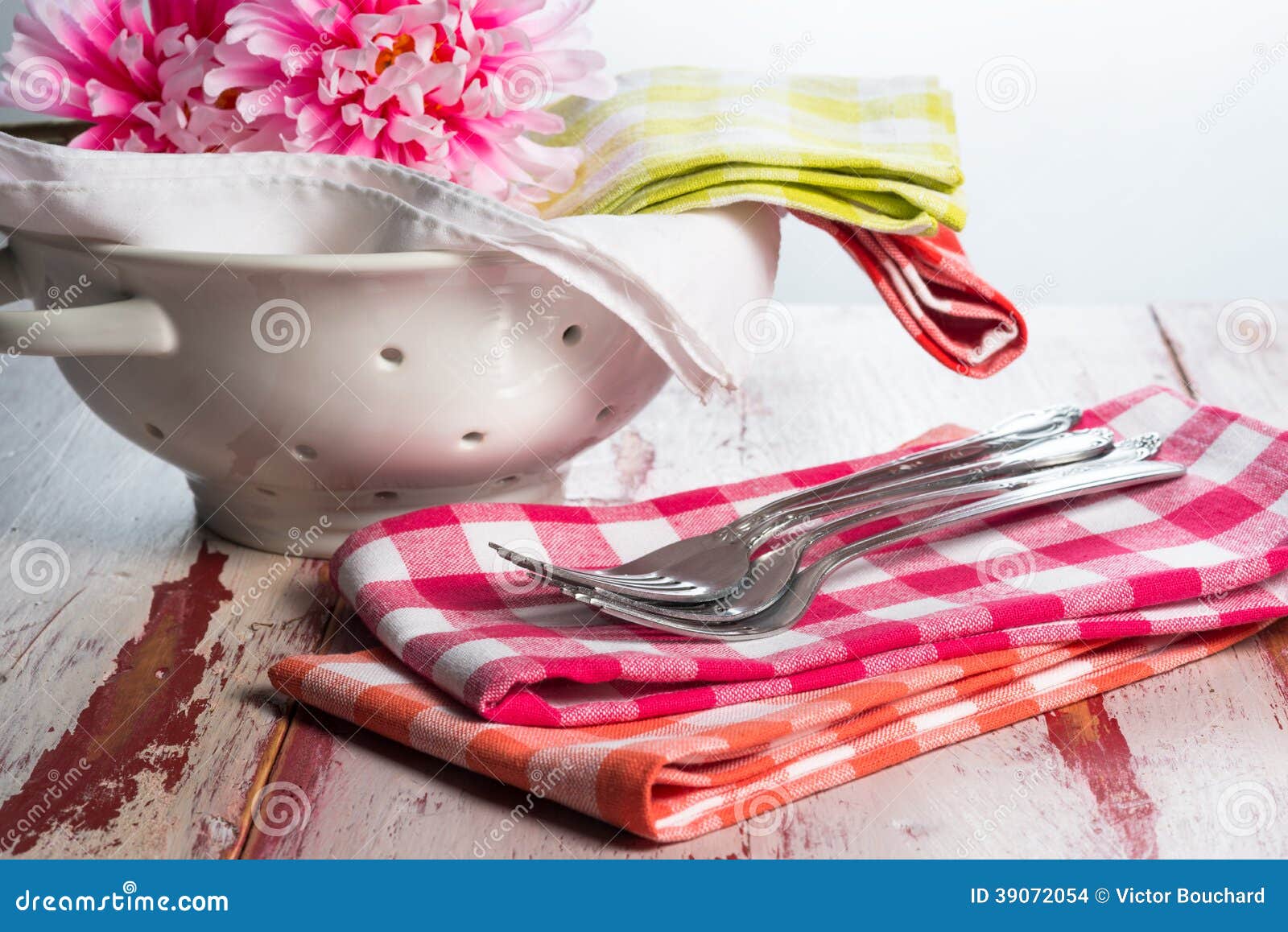 Checkered cloth napkins stock photo. Image of rustic 39072054
