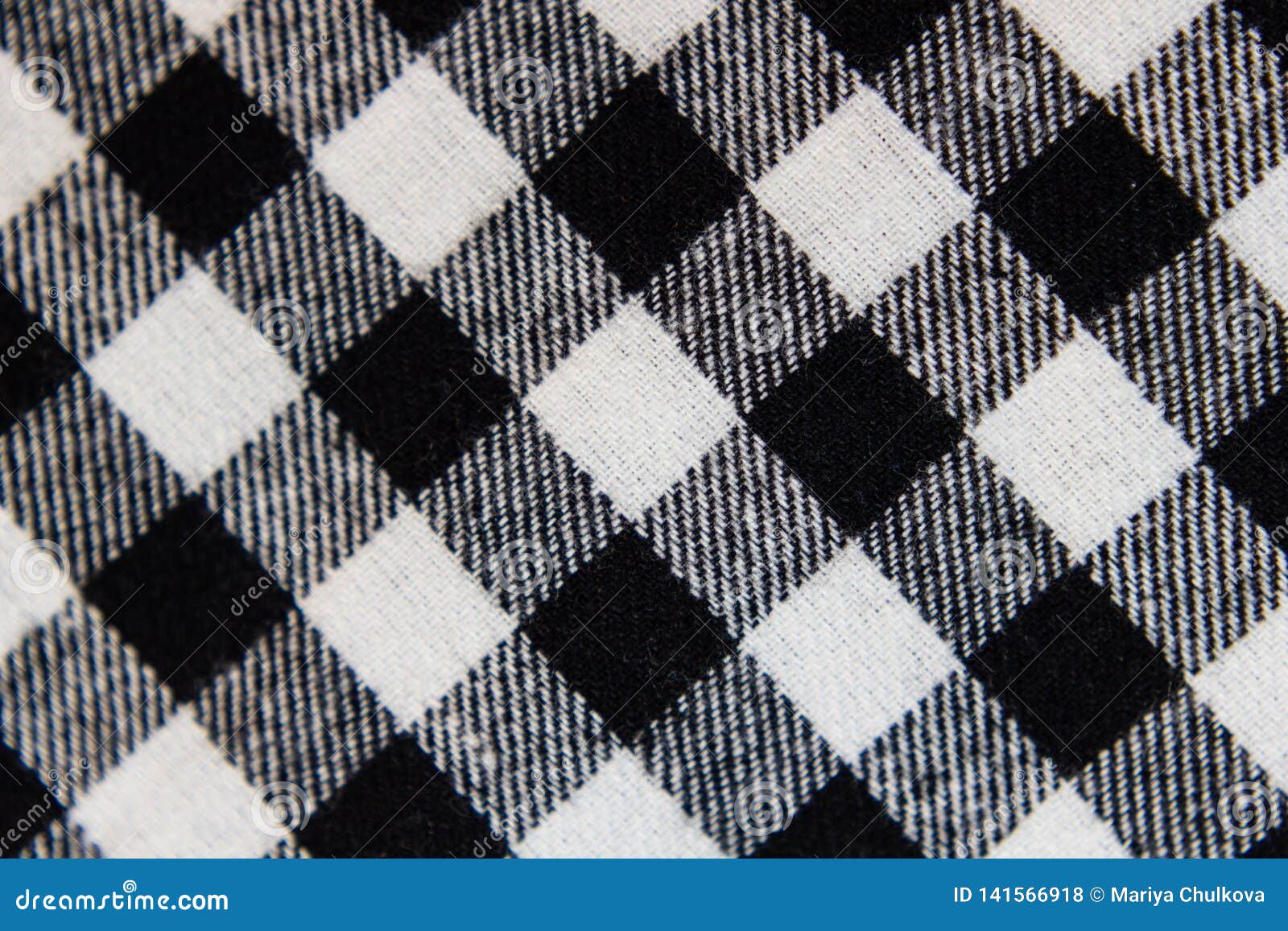 Checkered Fabric Background Stock Photo - Image of blue, linen: 141566918