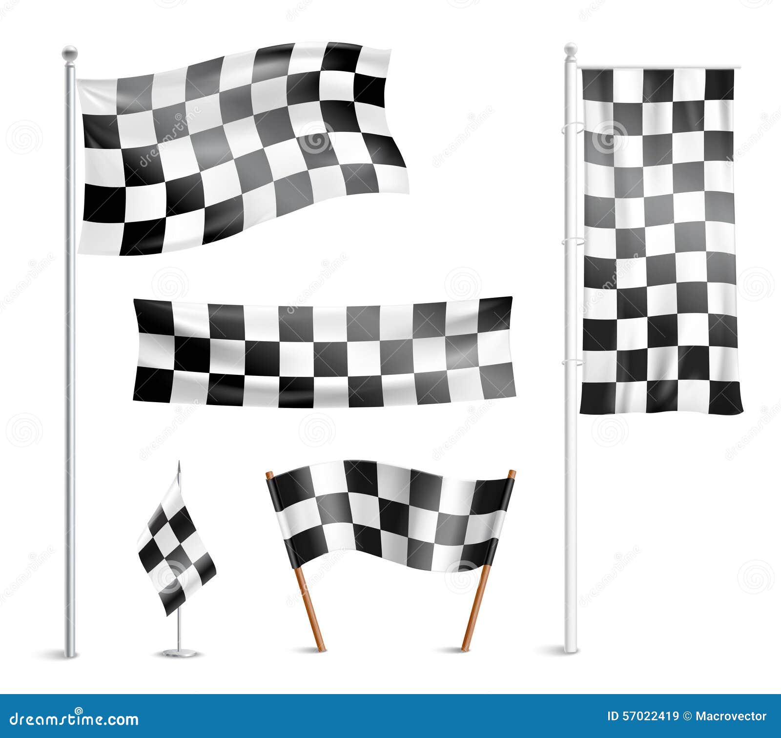 Download Checkered Flags Pictograms Collection Stock Vector ...