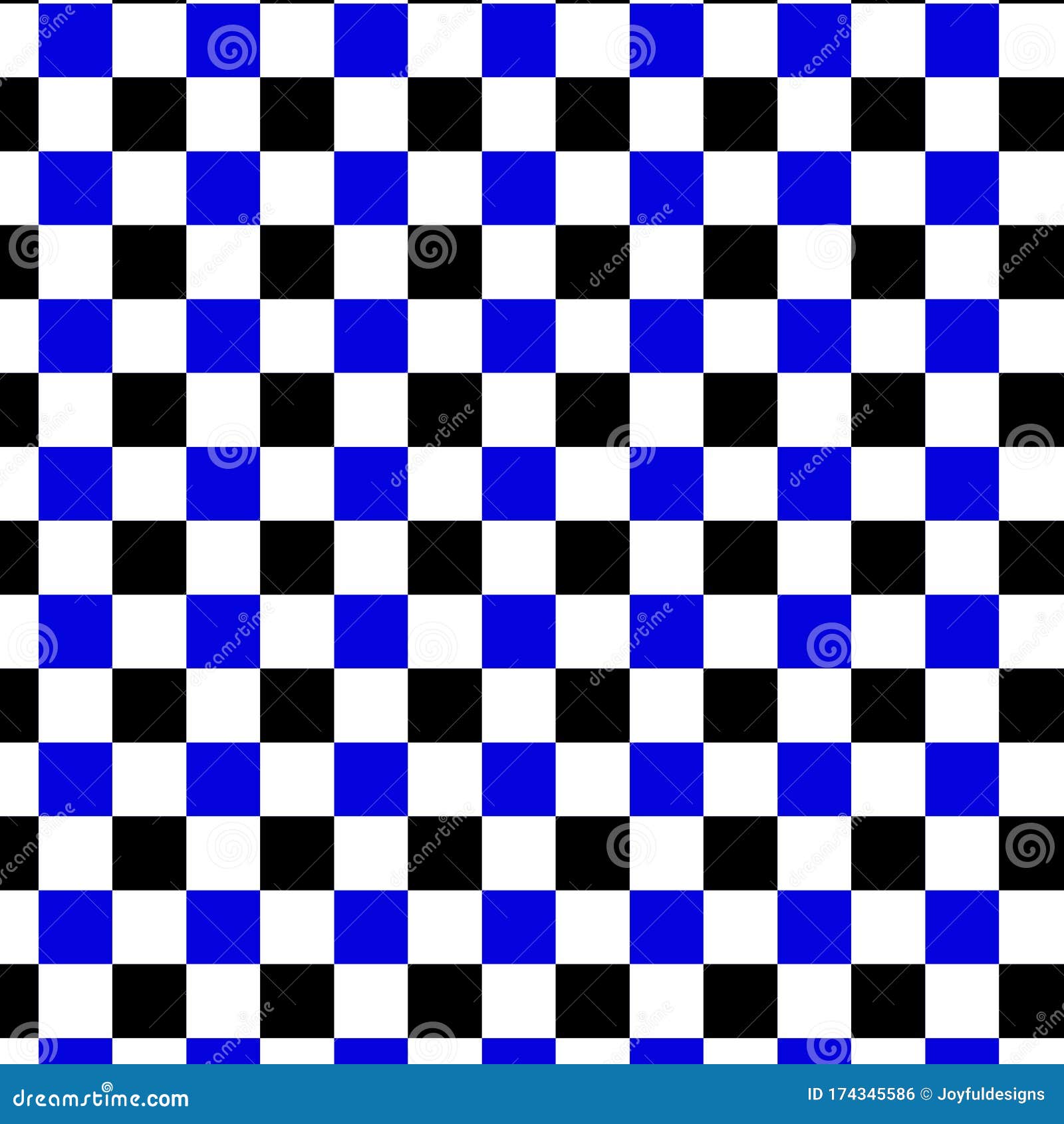 Checkered Pattern Black White Blue Stock Illustration - Illustration of  designs, geometric: 174345586