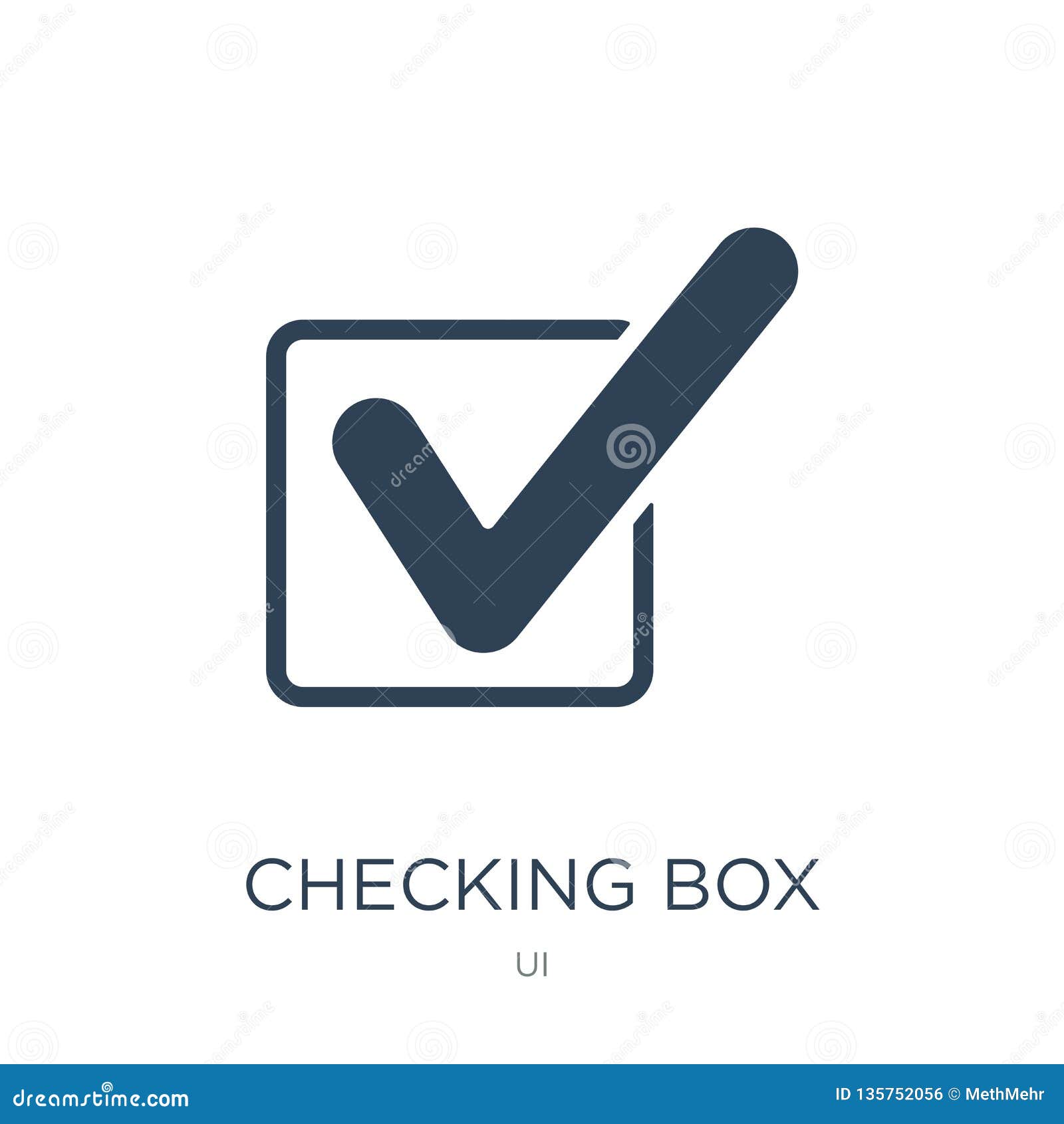 checking box with a checkmark icon in trendy  style. checking box with a checkmark icon  on white background.