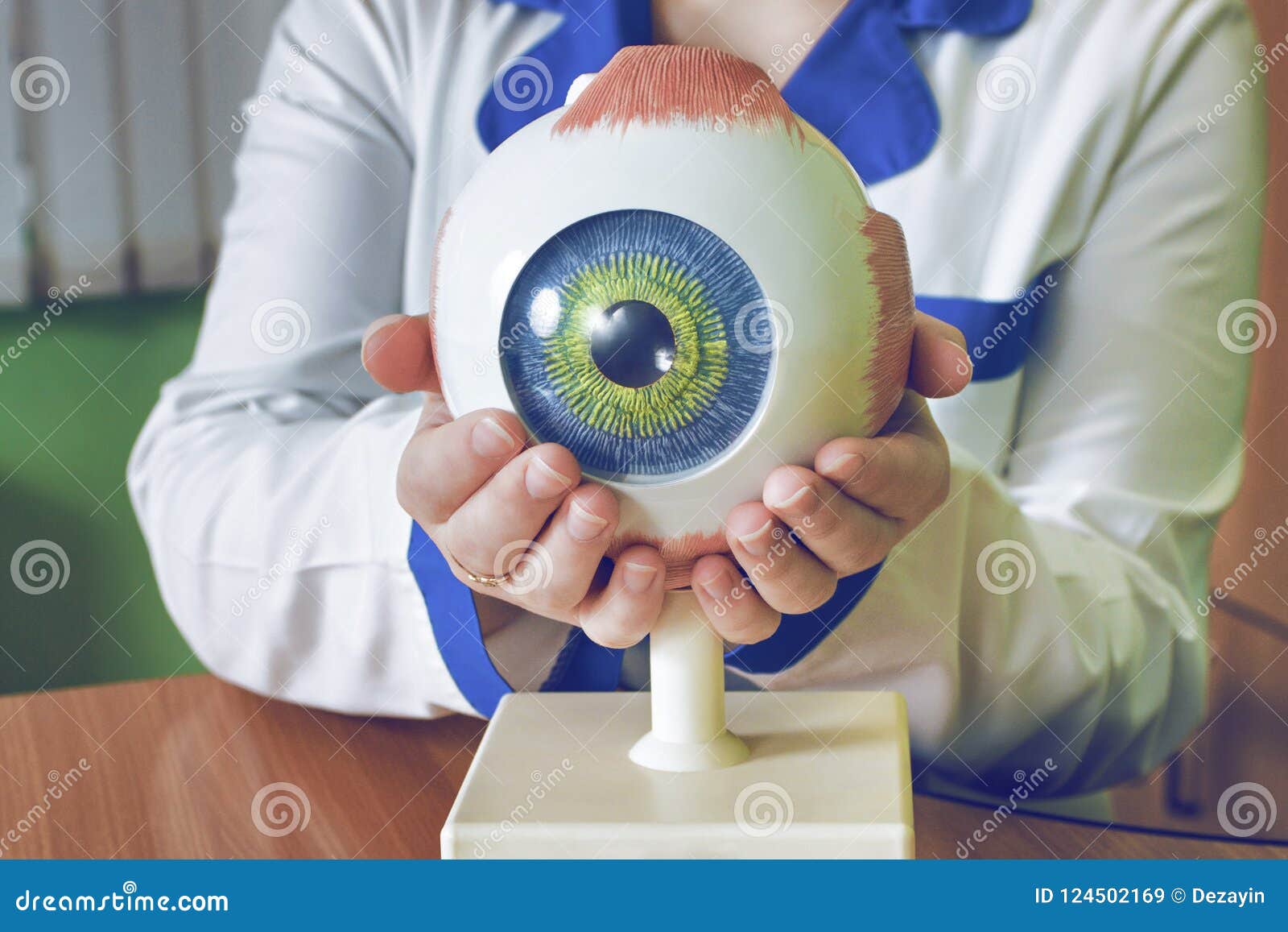 checking eyesight in a clinic of the future