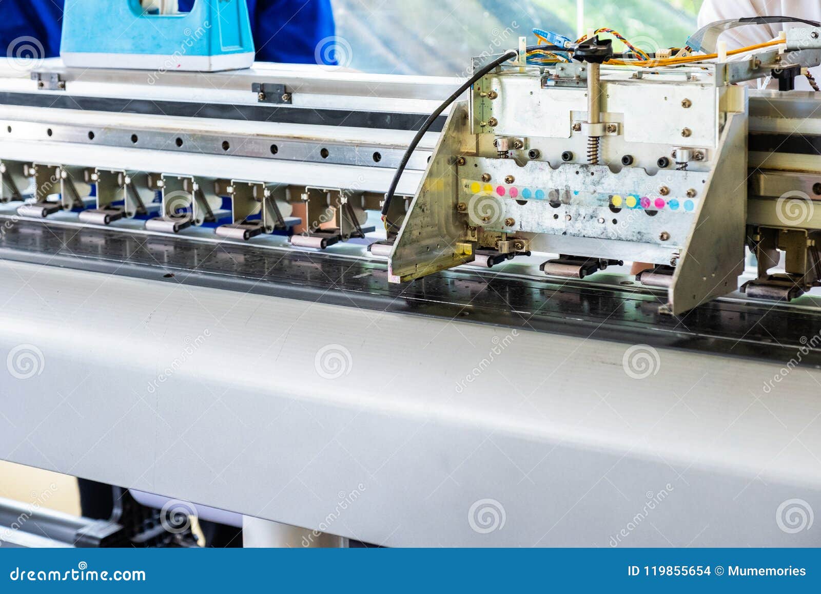 Checking the Head Inkjet Printer with Maintenance Stock Photo Image