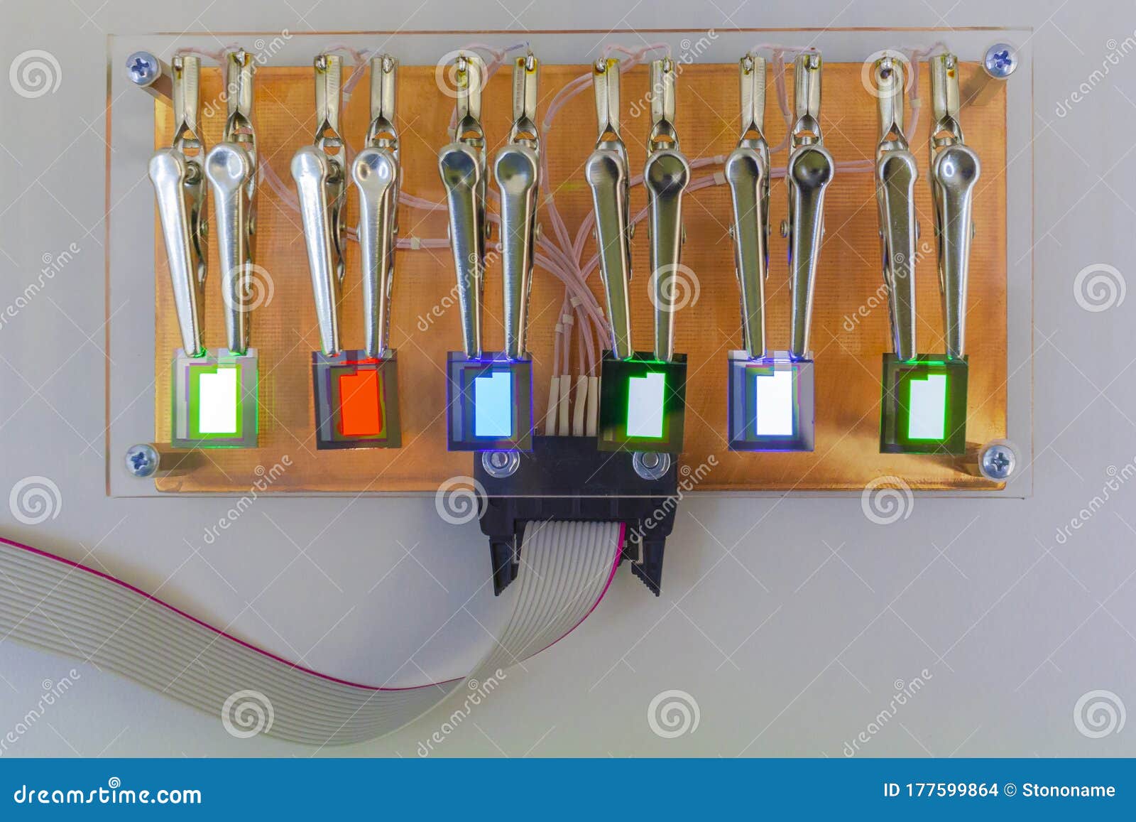 checking turn on small rgb oled display on a probe station