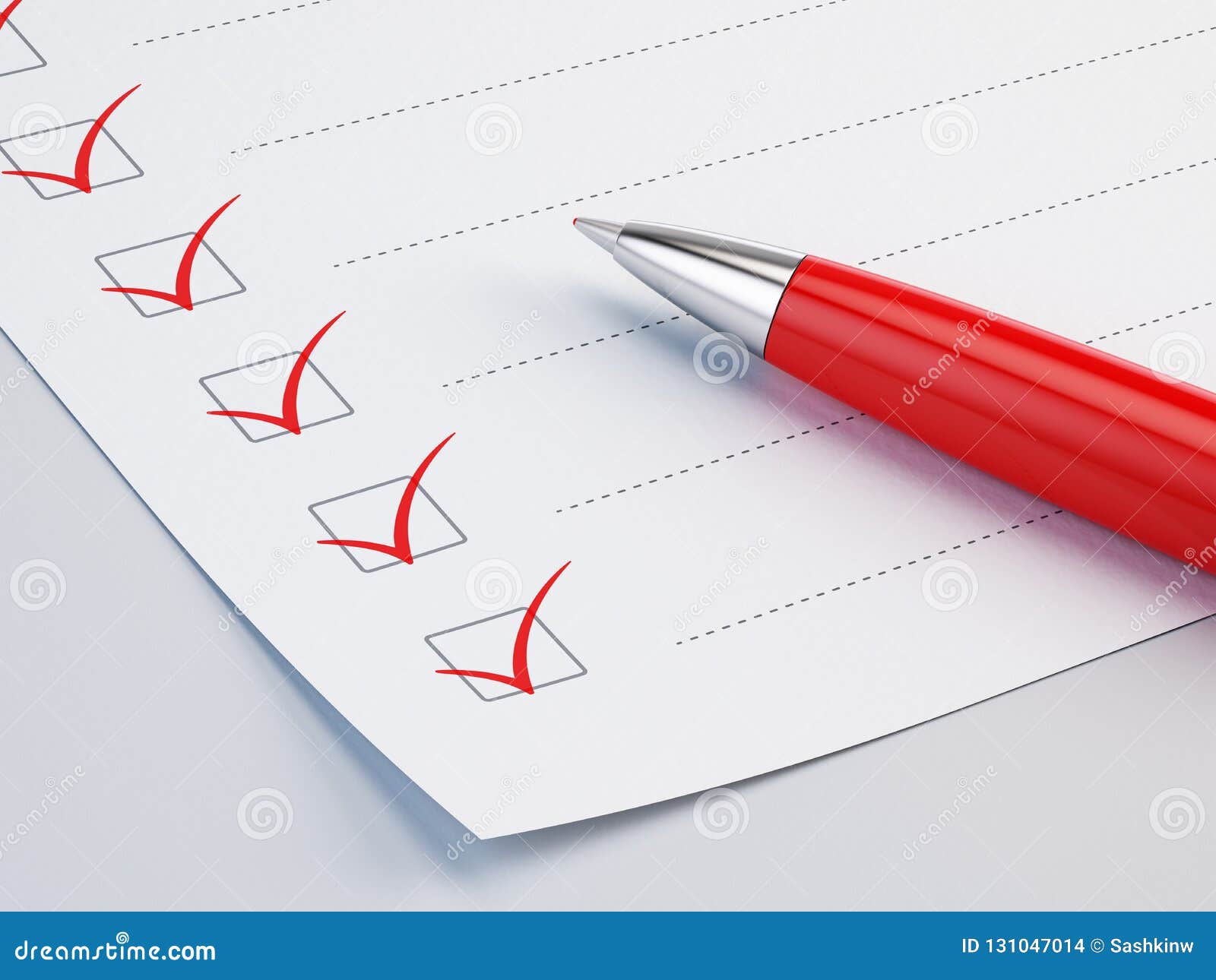 Checklist Concept Checklist Paper And Red Pen Stock Checklist Concept Checklist Paper And Red Pen Stock