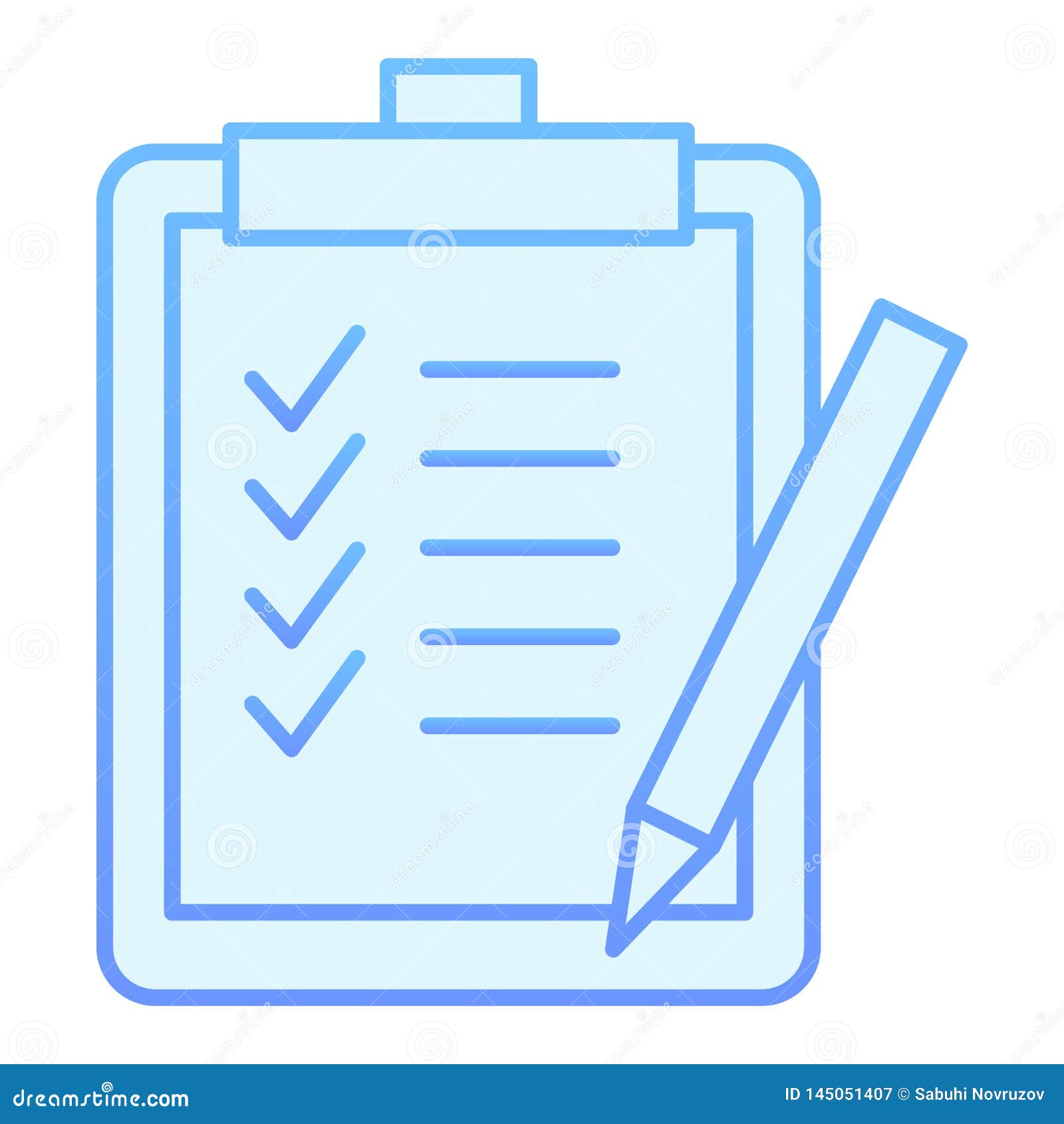 Checklist Flat Icon. Clipboard Blue Icons in Trendy Flat Style Stock Vector  - Illustration of checklist, file: 145051407